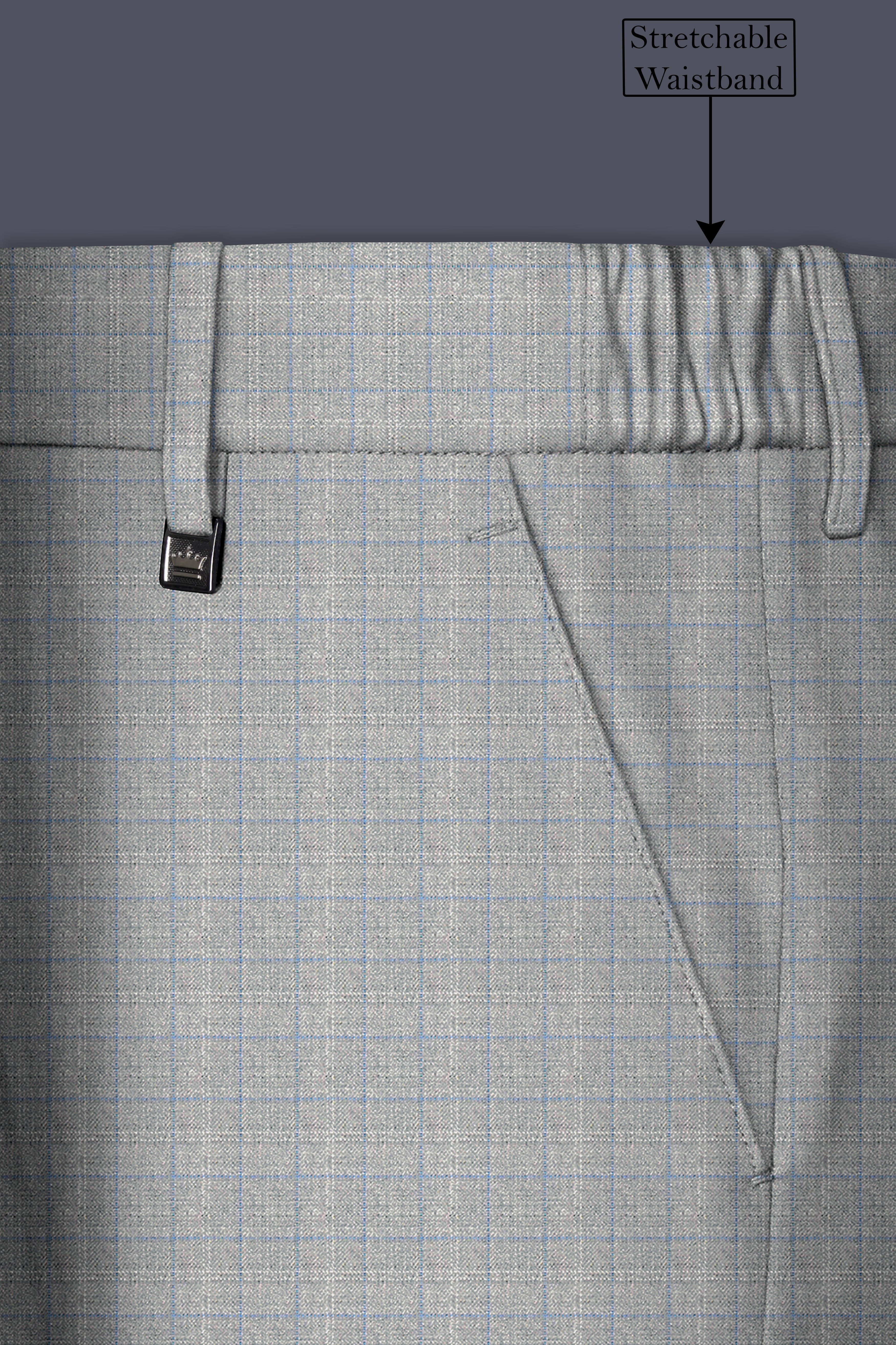 Pale Slate Plaid Woolrich Sports Pant