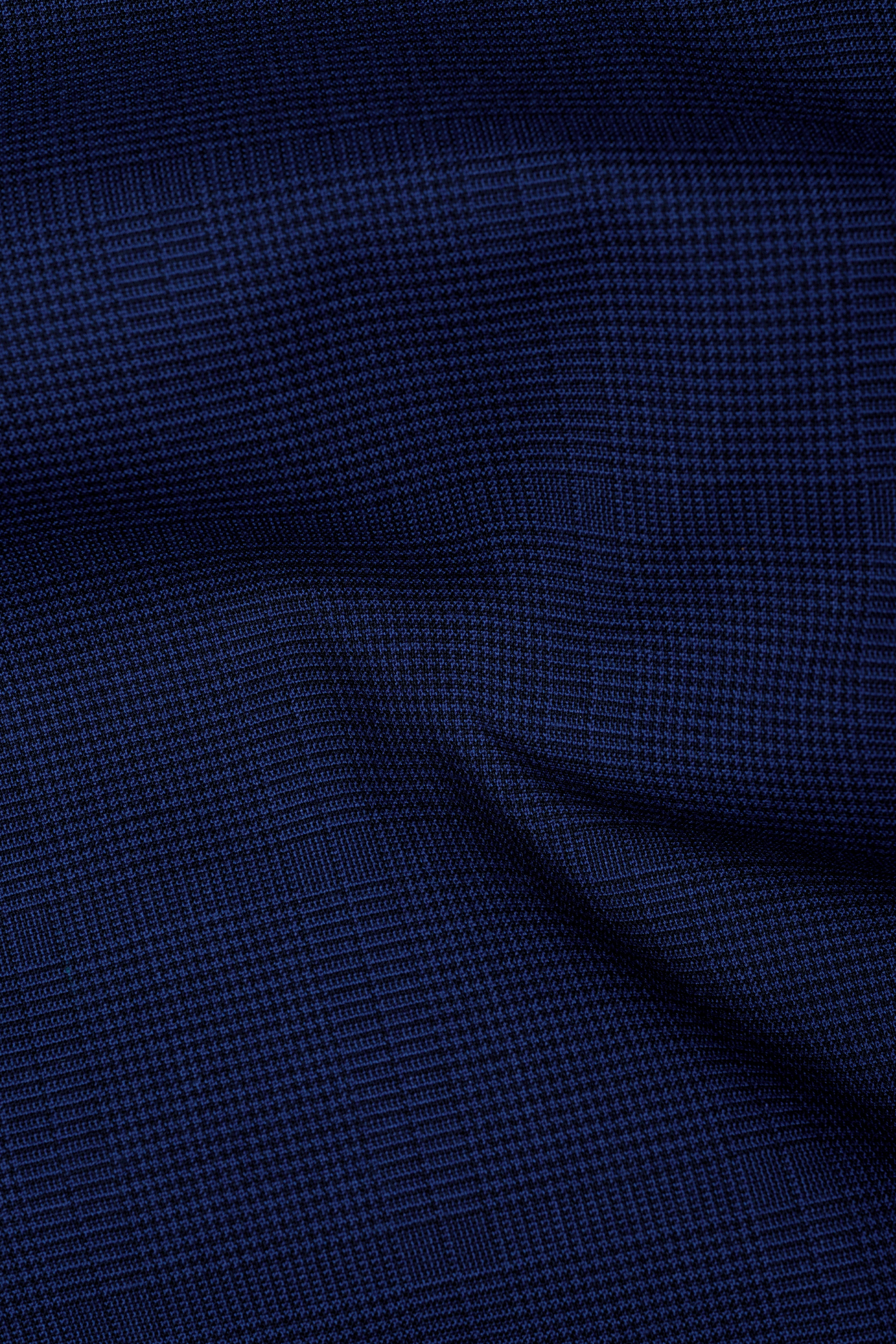 Valhalla Blue subtle plaid Wool Rich Pant