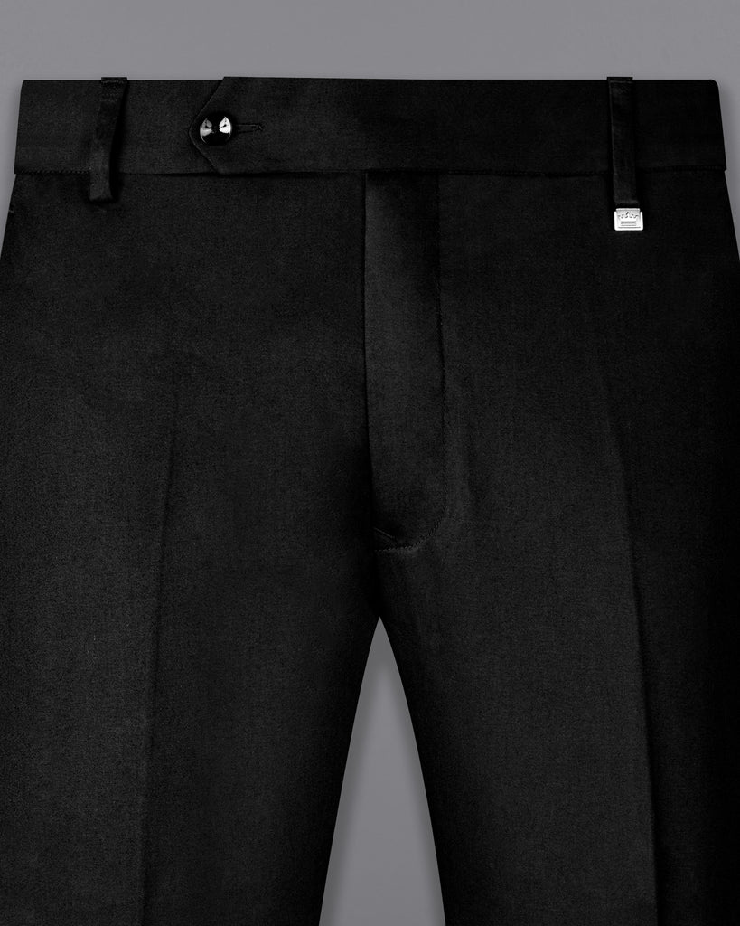 Buy Next Look Men Black Regular Fit Self Design Formal Trousers online   Looksgudin