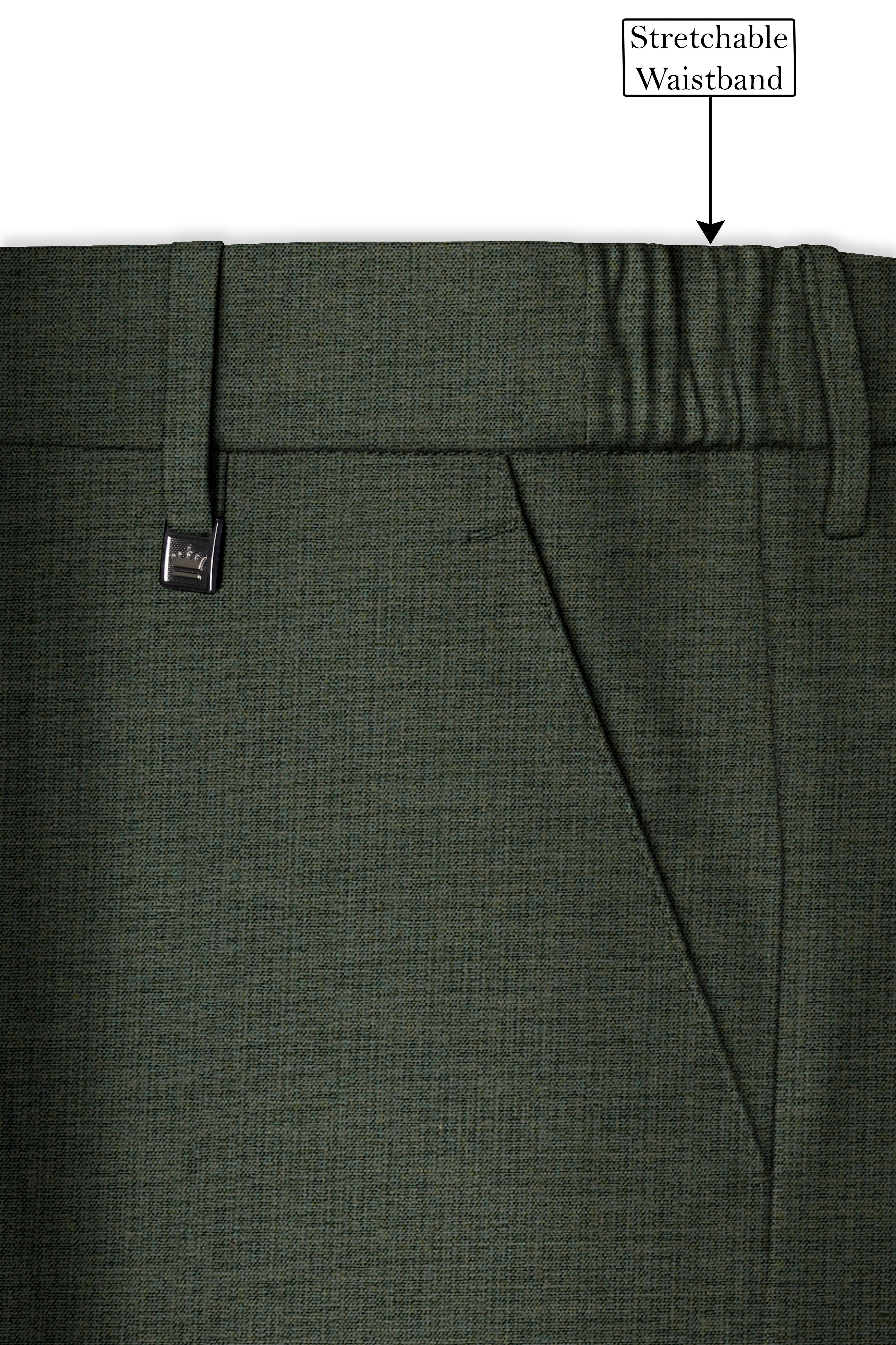 Armadillo Green Solid Premium Cotton Pant