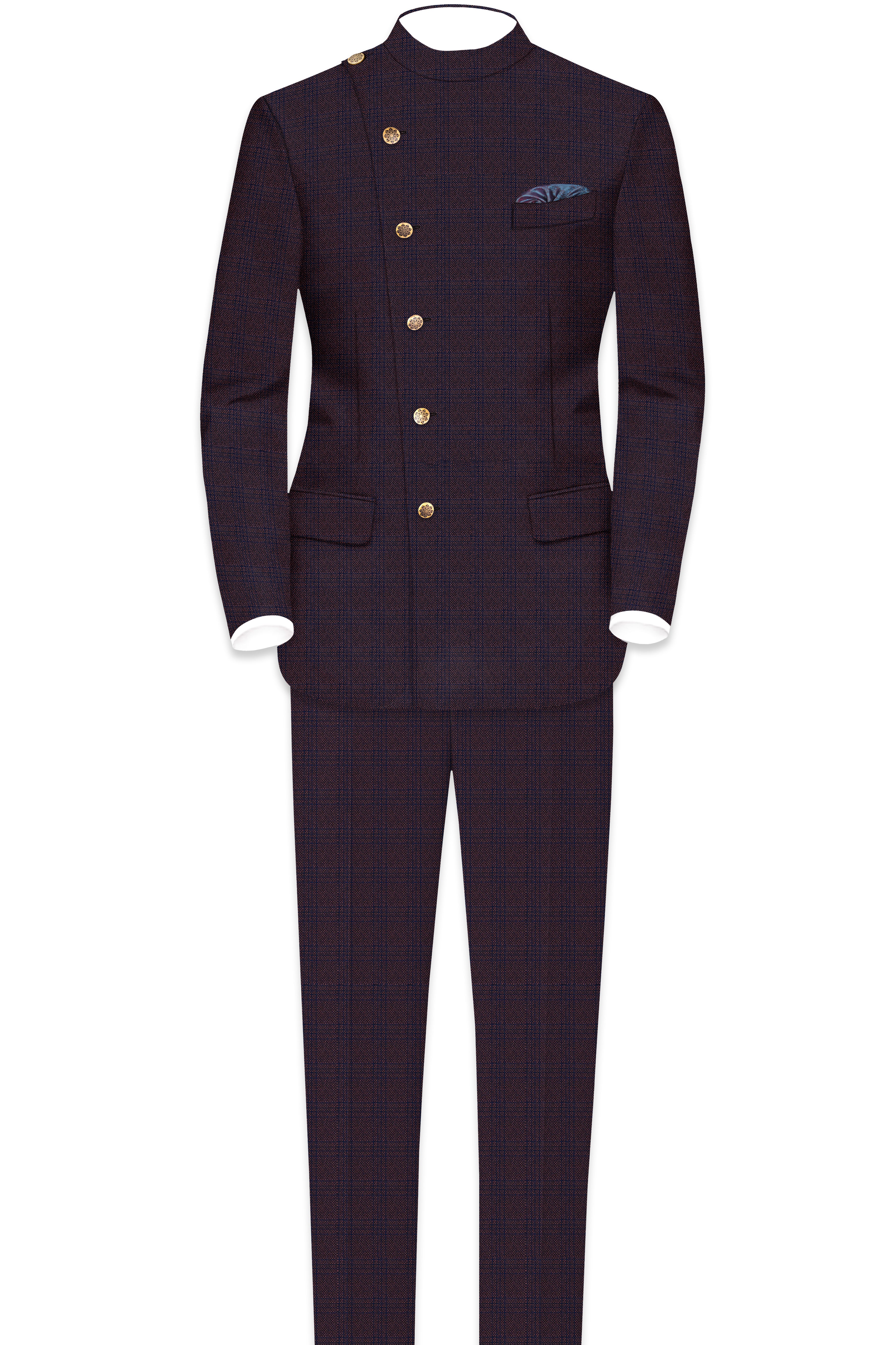Thunder Brown Subtle Checkered Woolrich Pant