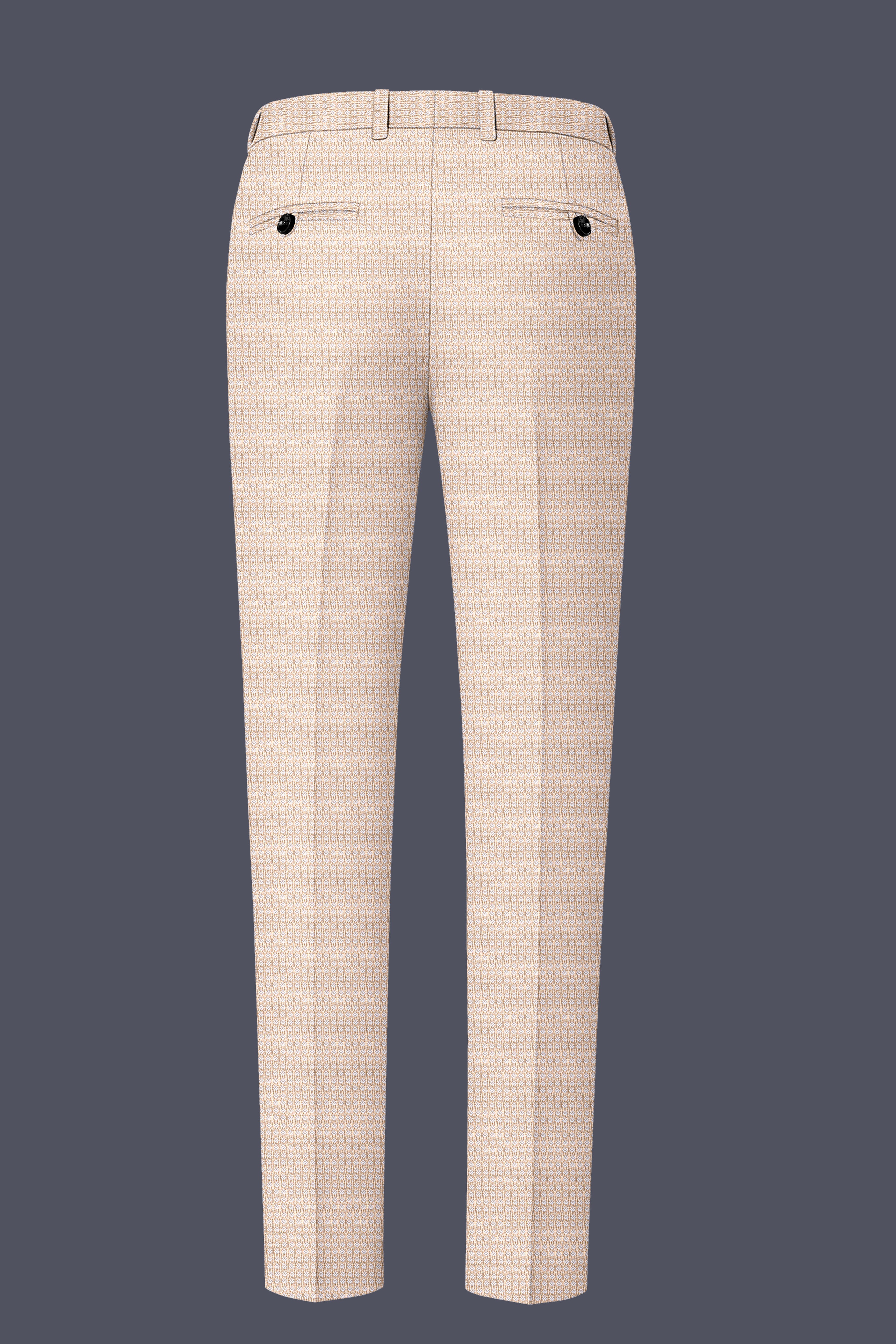 Tumbleweed Cream Textured Thread Embroidered Stretchable Waistband Pant