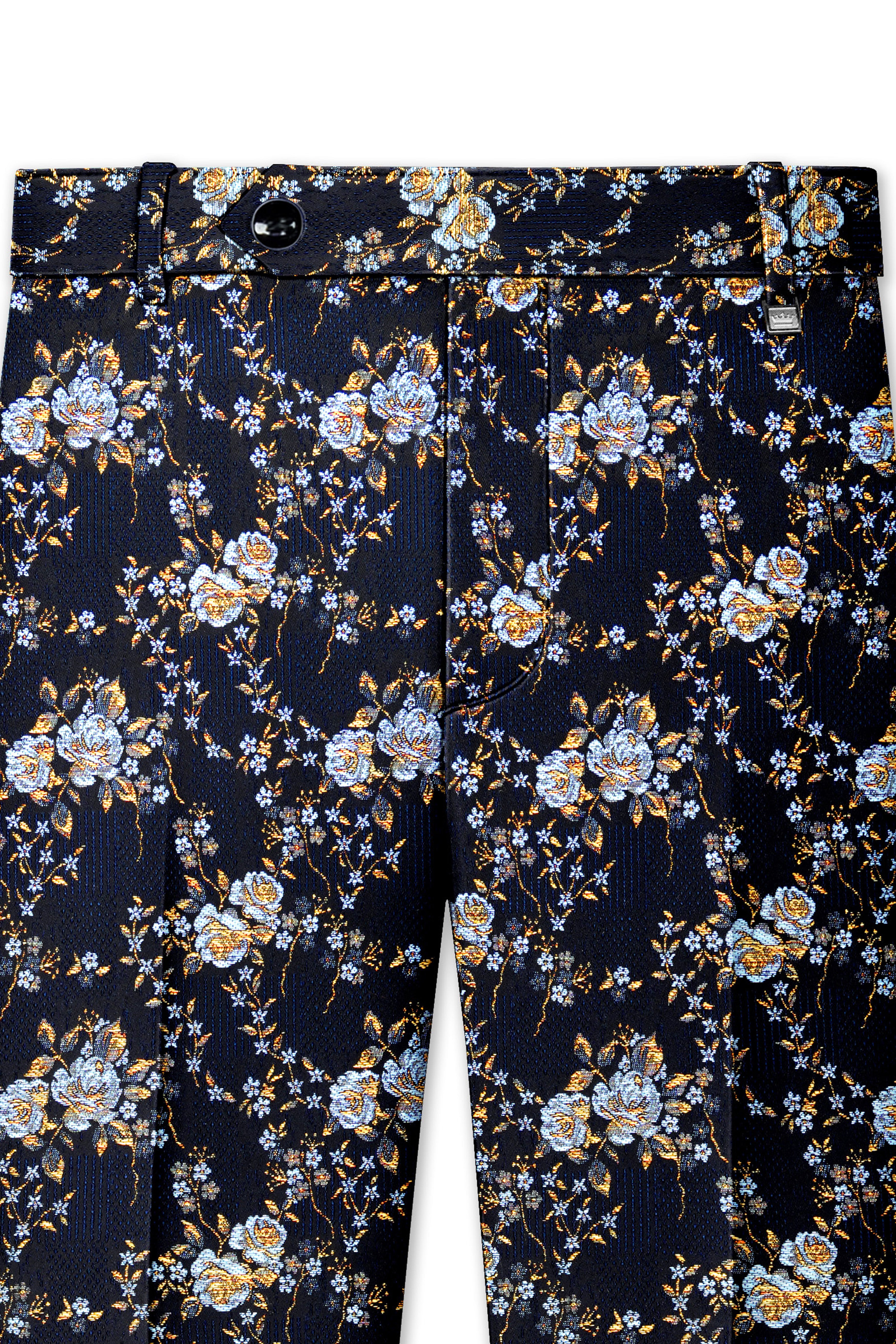 Storm Dust Floral Printed Stretchable Waistband Pant