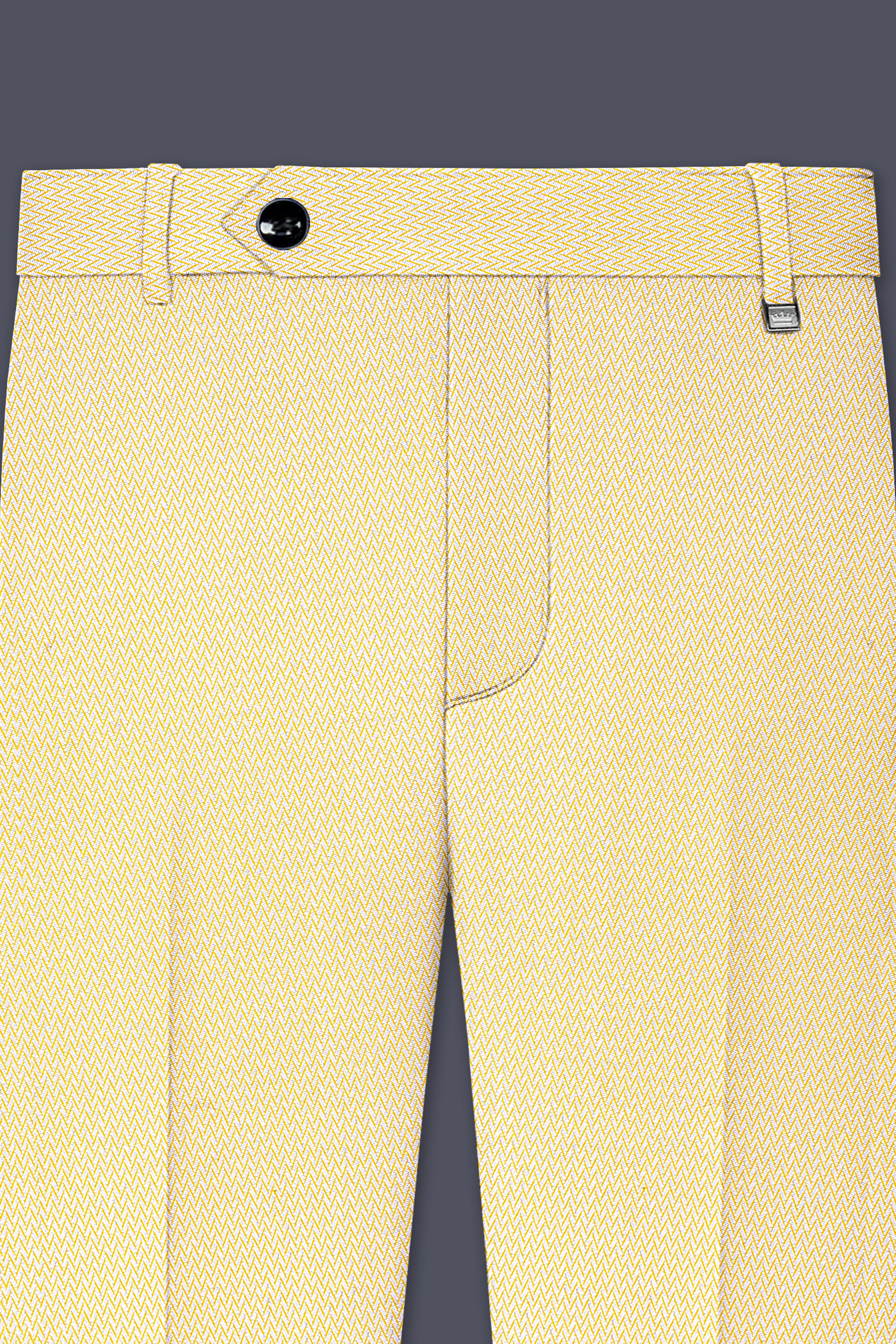 Cashmere Chevron Textured Stretchable Waistband Pant