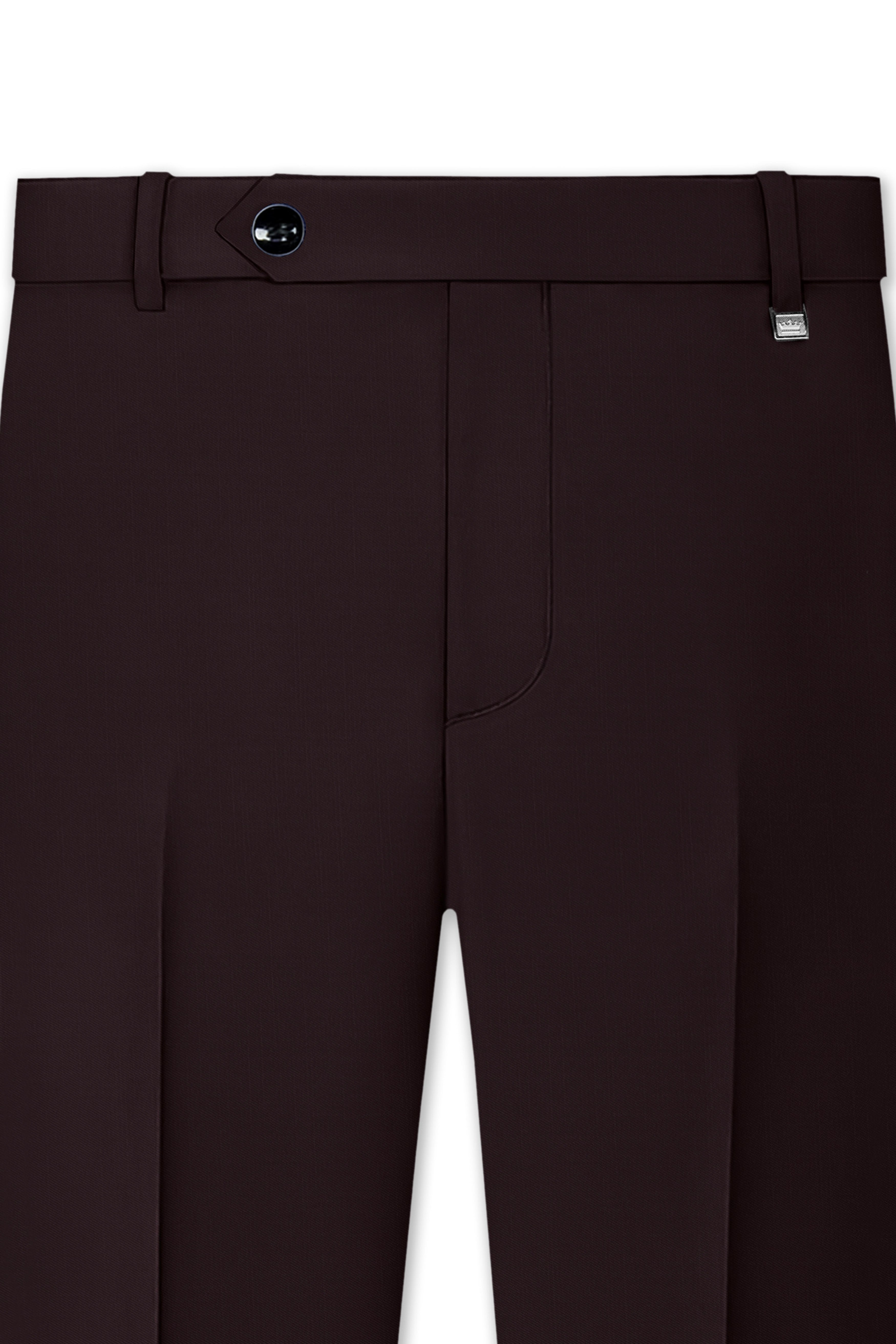 Bistre Brown Solid Pant