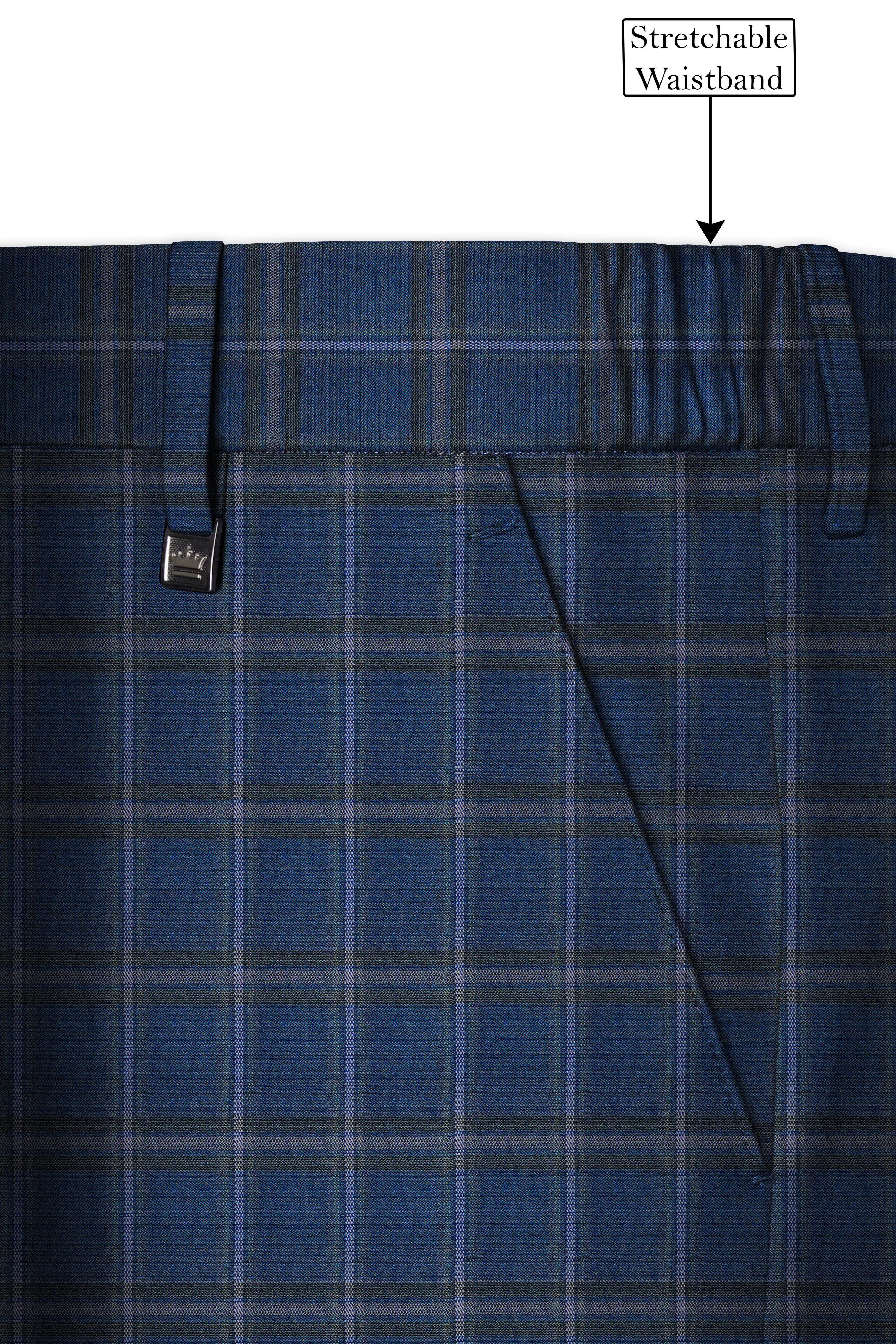 Blue Plaid Pant
