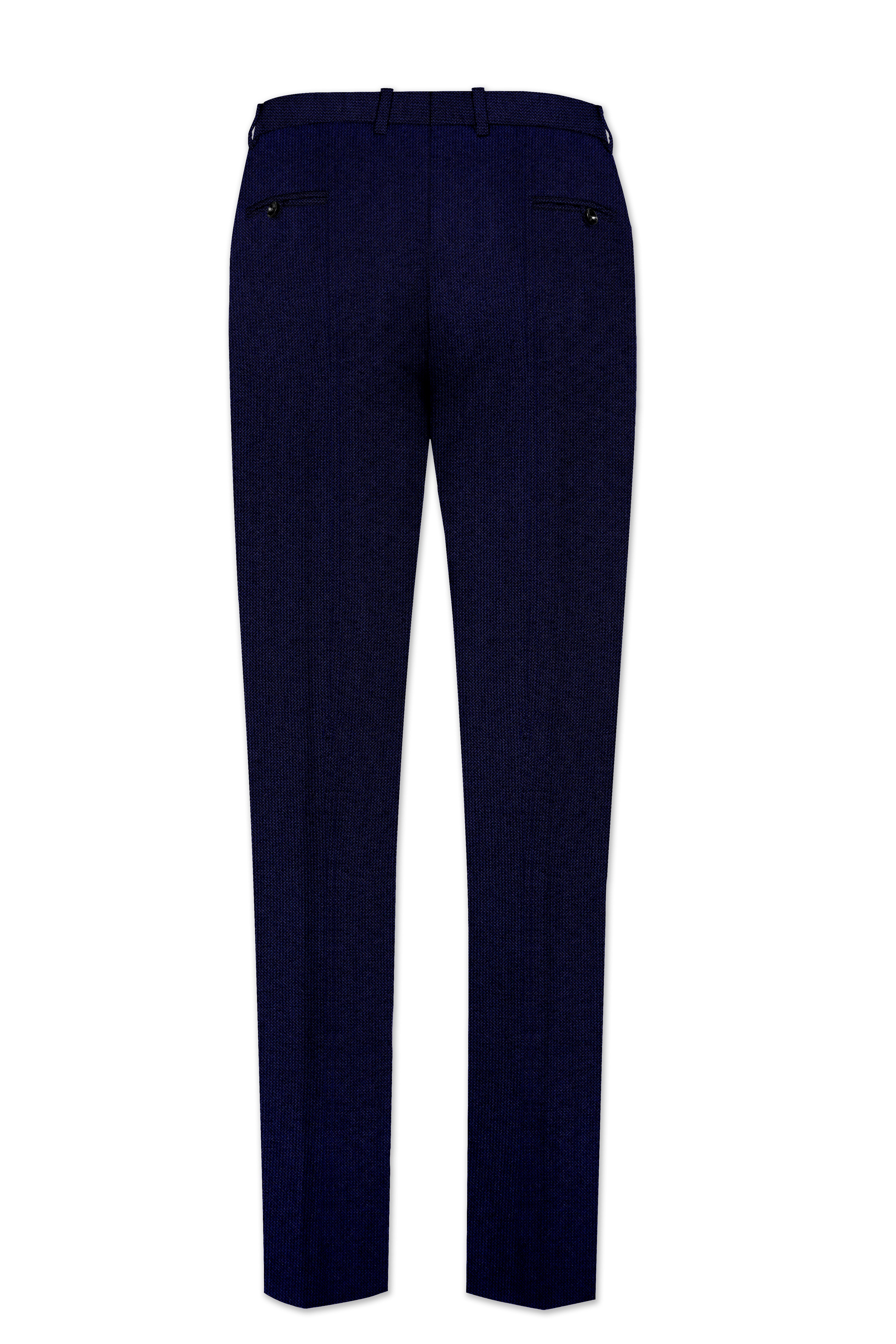 Gunmetal Blue Textured Pant
