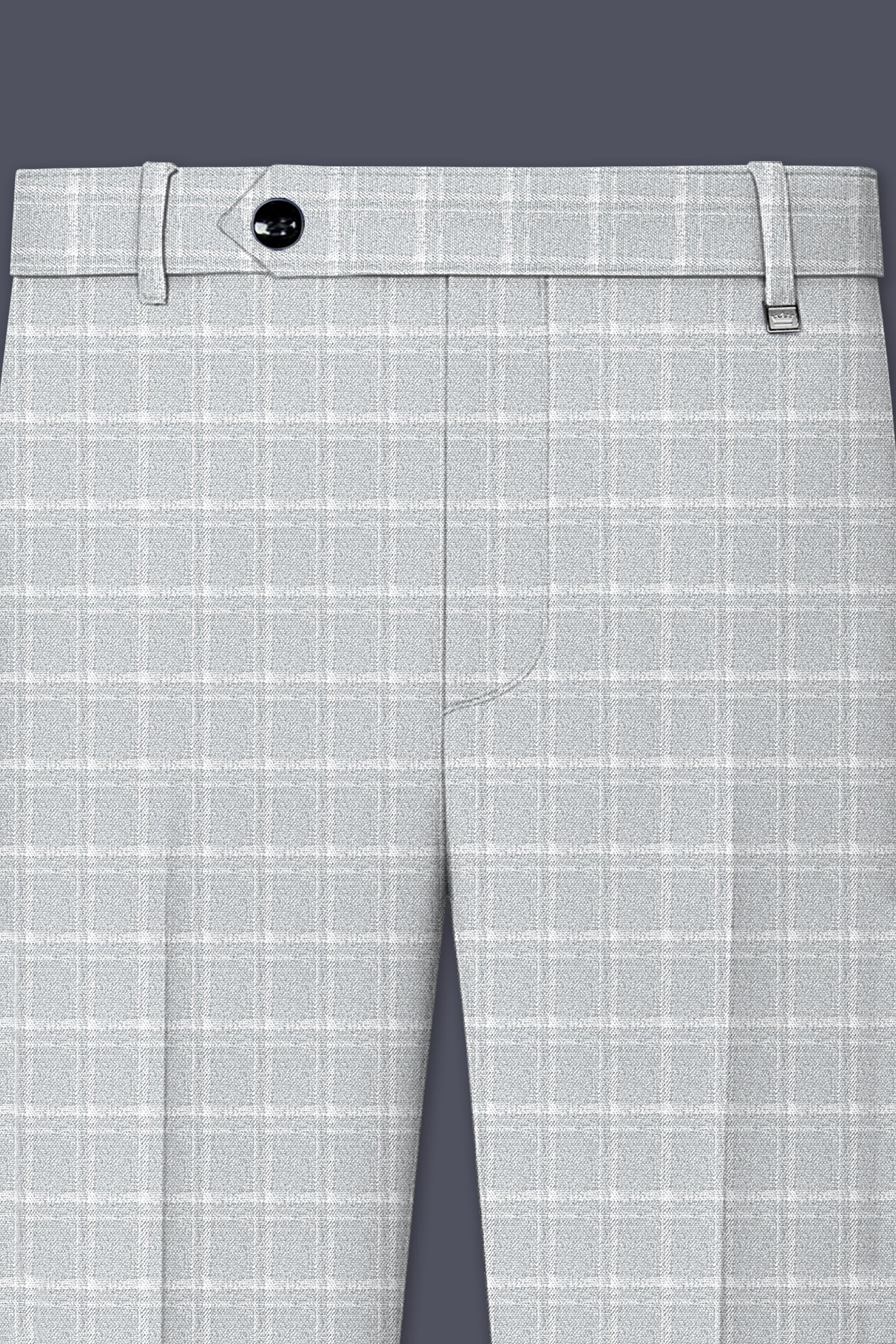Bronco Light Gray Plaid Pant