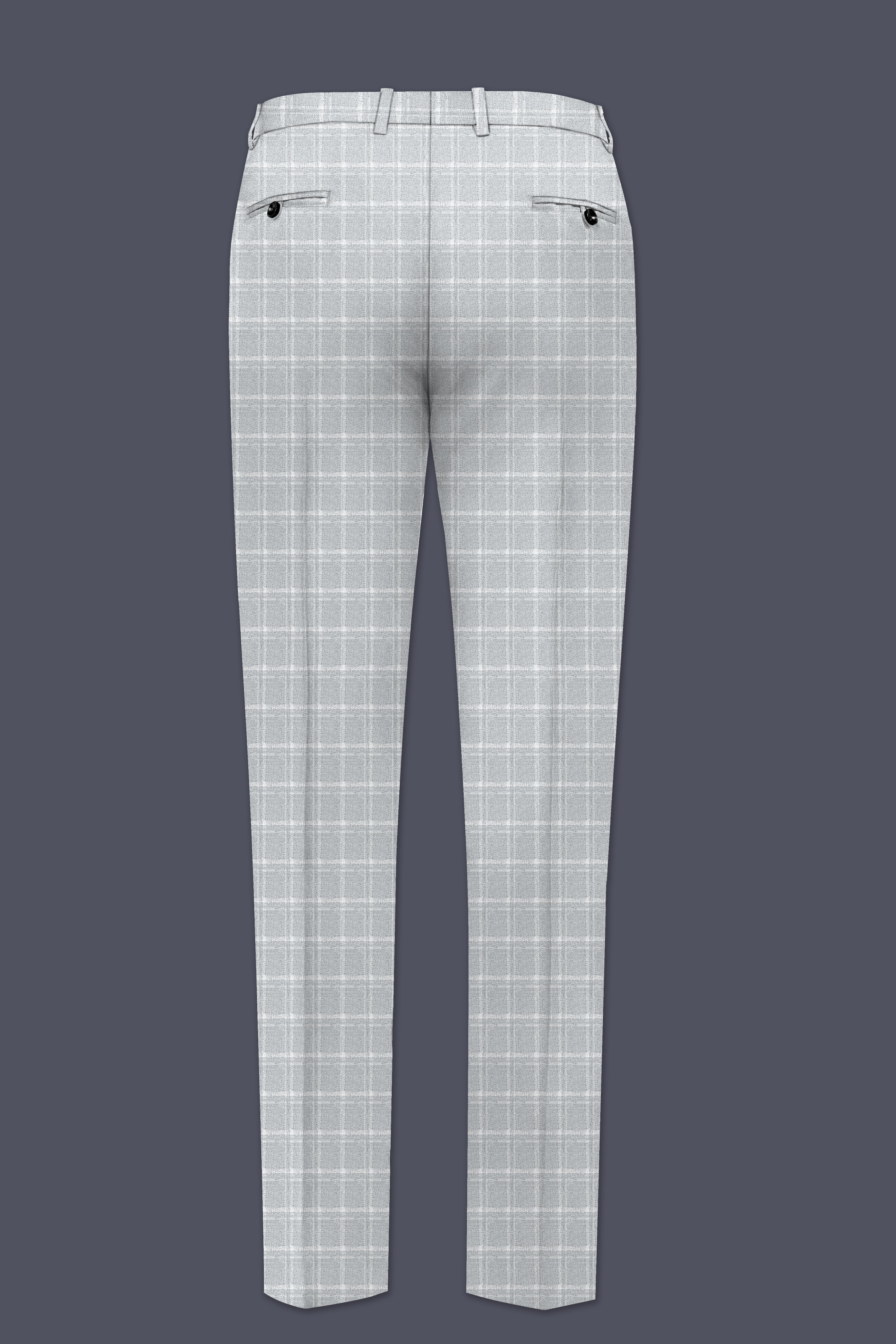 Bronco Light Gray Plaid Pant