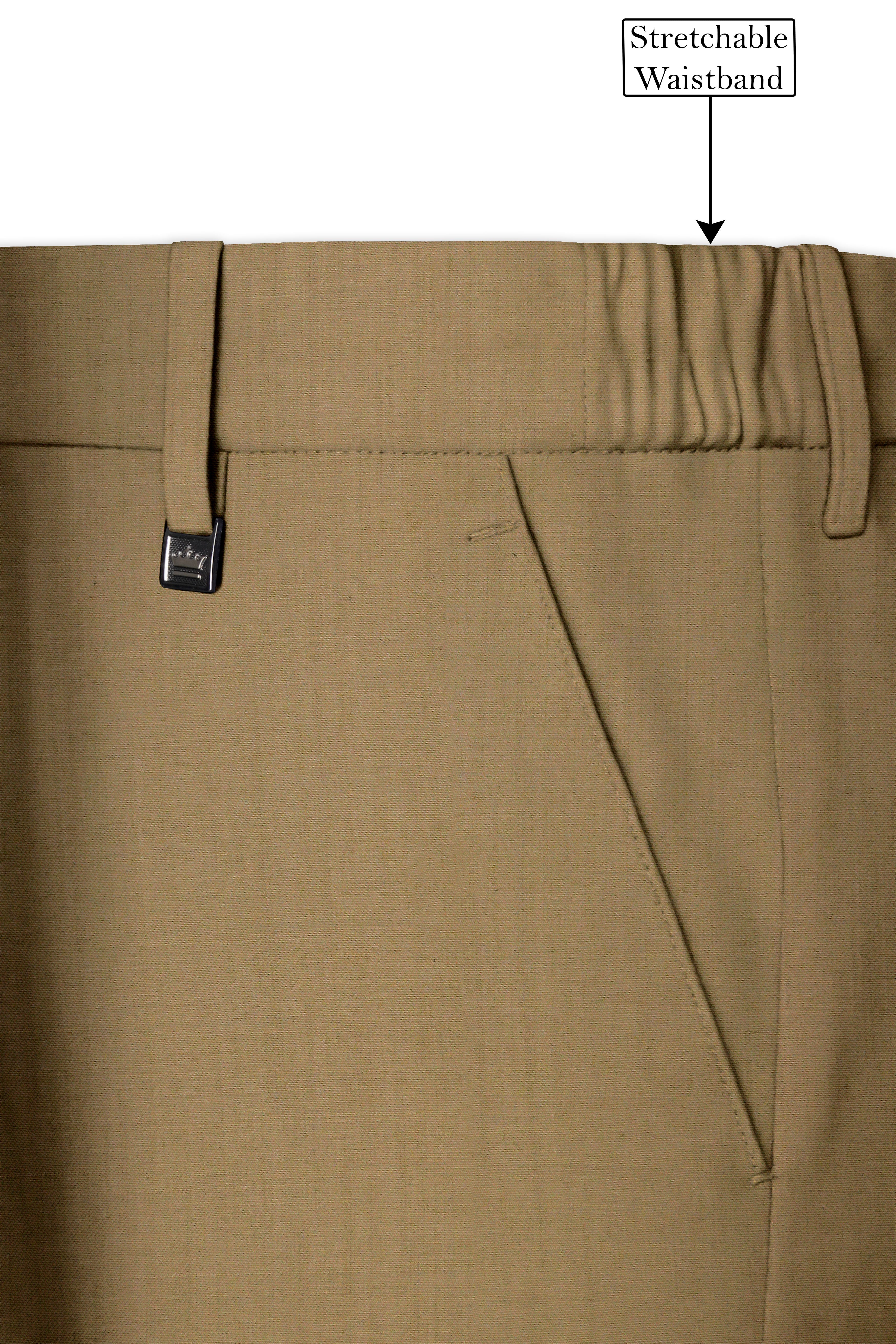 Shadow Brown Textured Pant