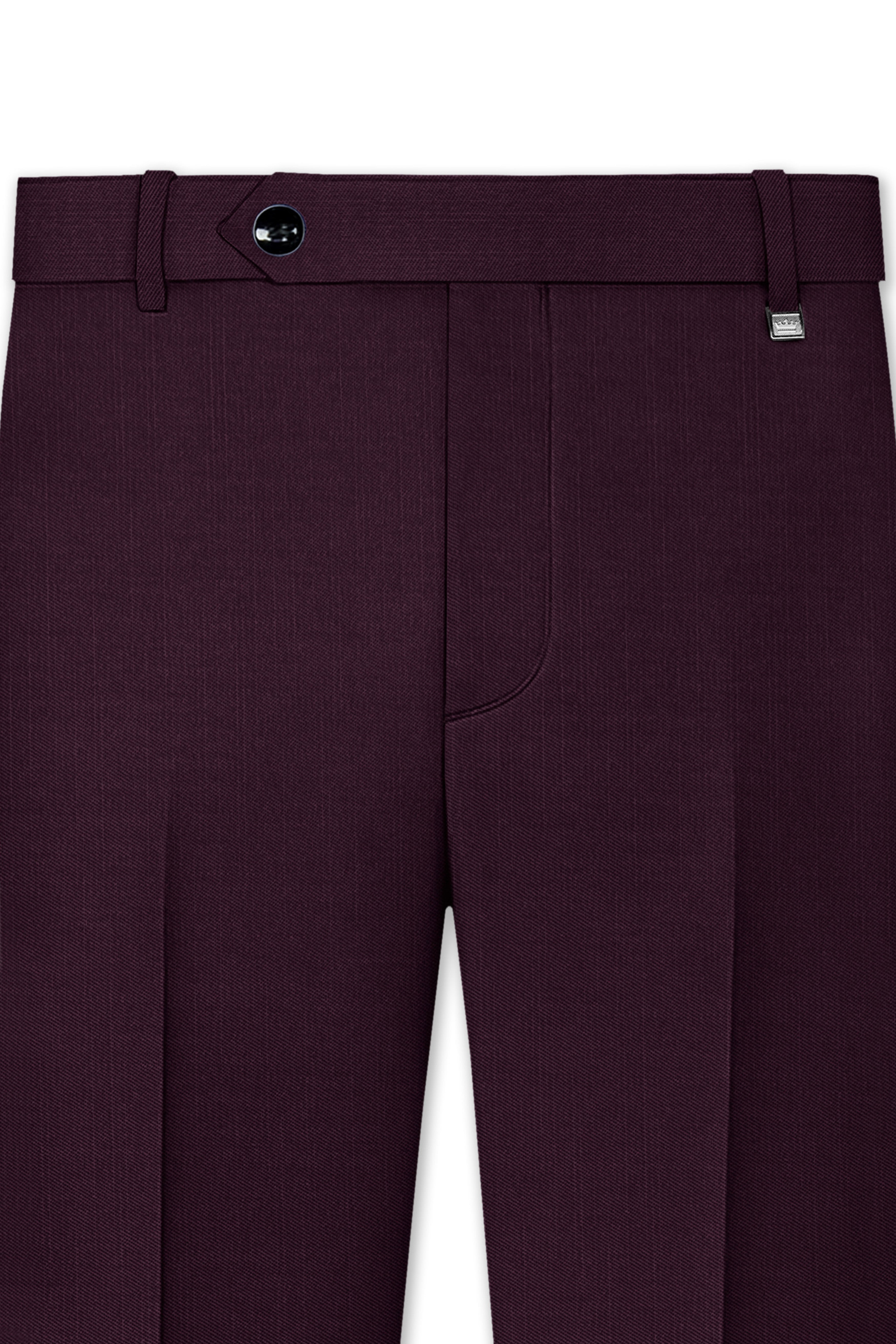 Eclipse Maroon Textured Pant