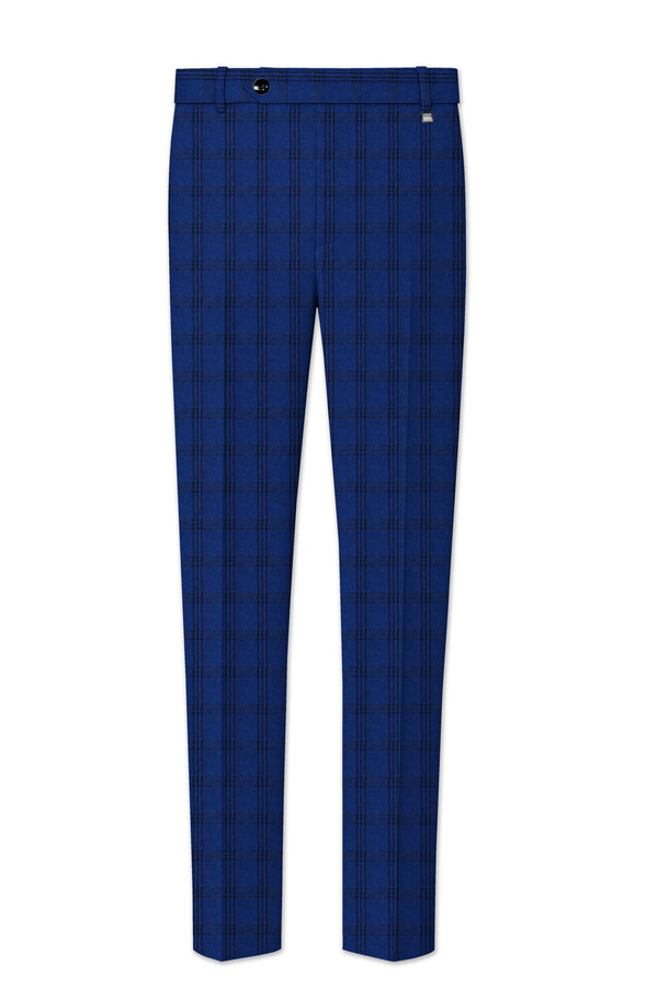 Cloud Burst Blue With Black Plaid Pant