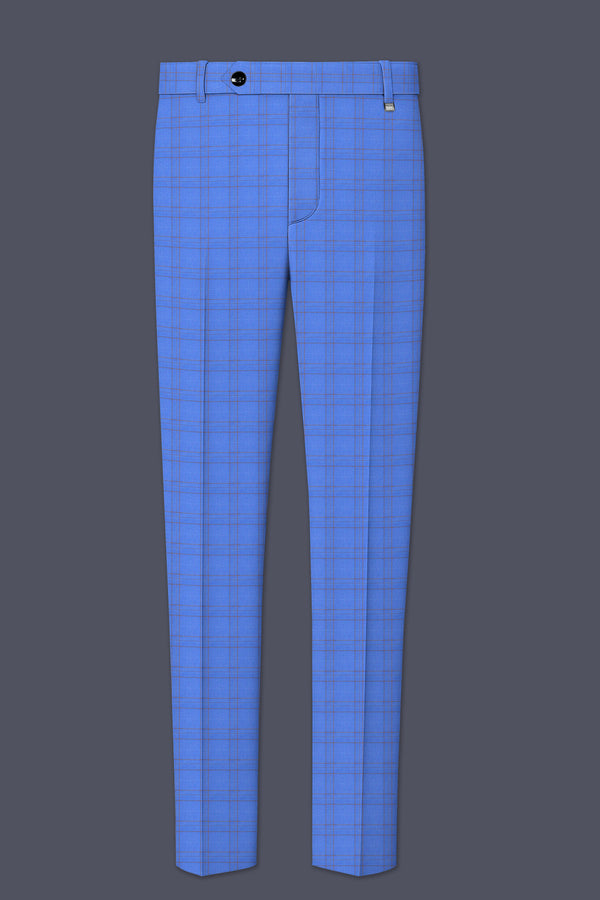 Scampi Blue With Pickled Brown Plaid Pant