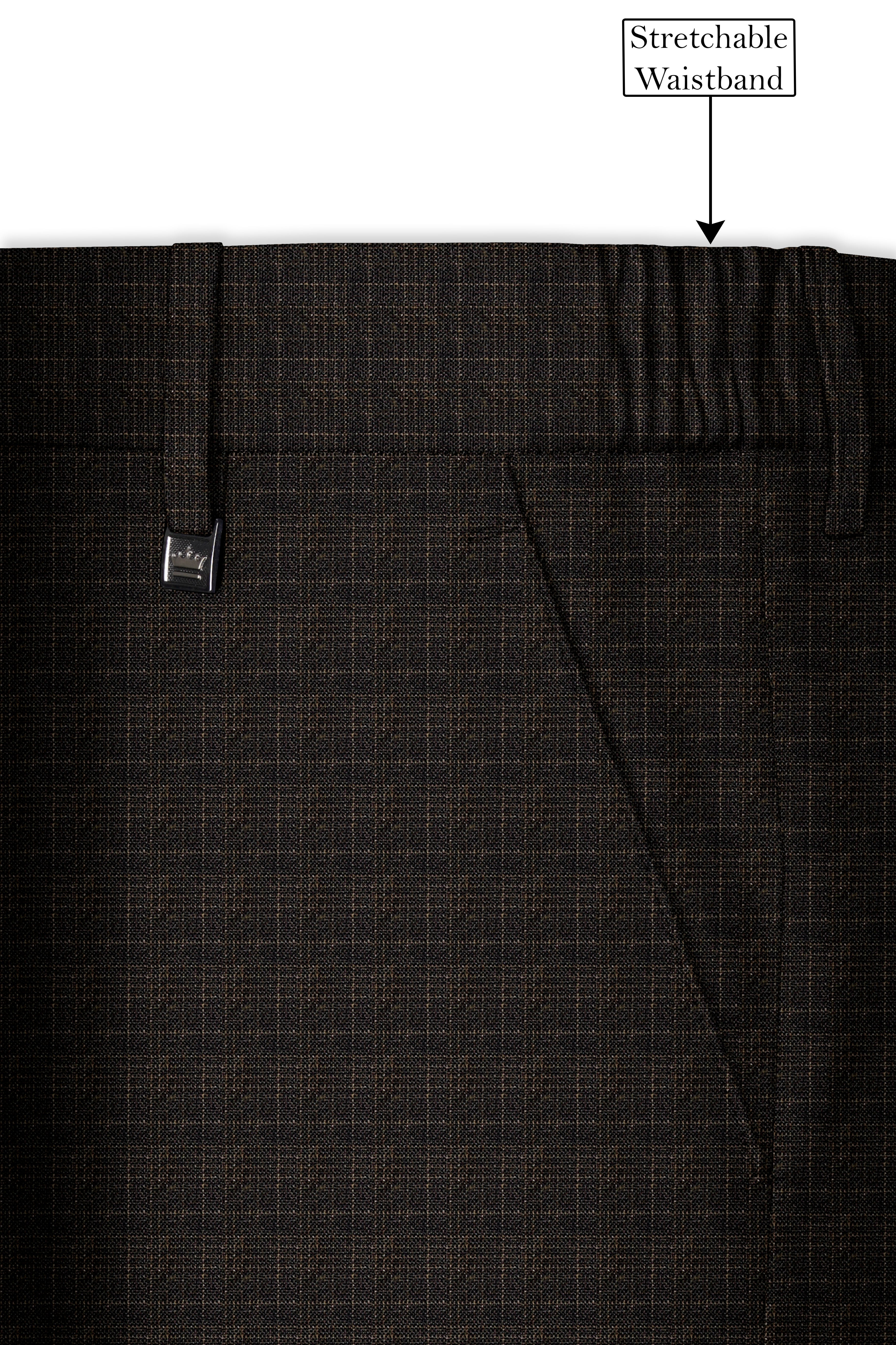 Emperor Gray with Hemlock Dark Brown Checkered Pant