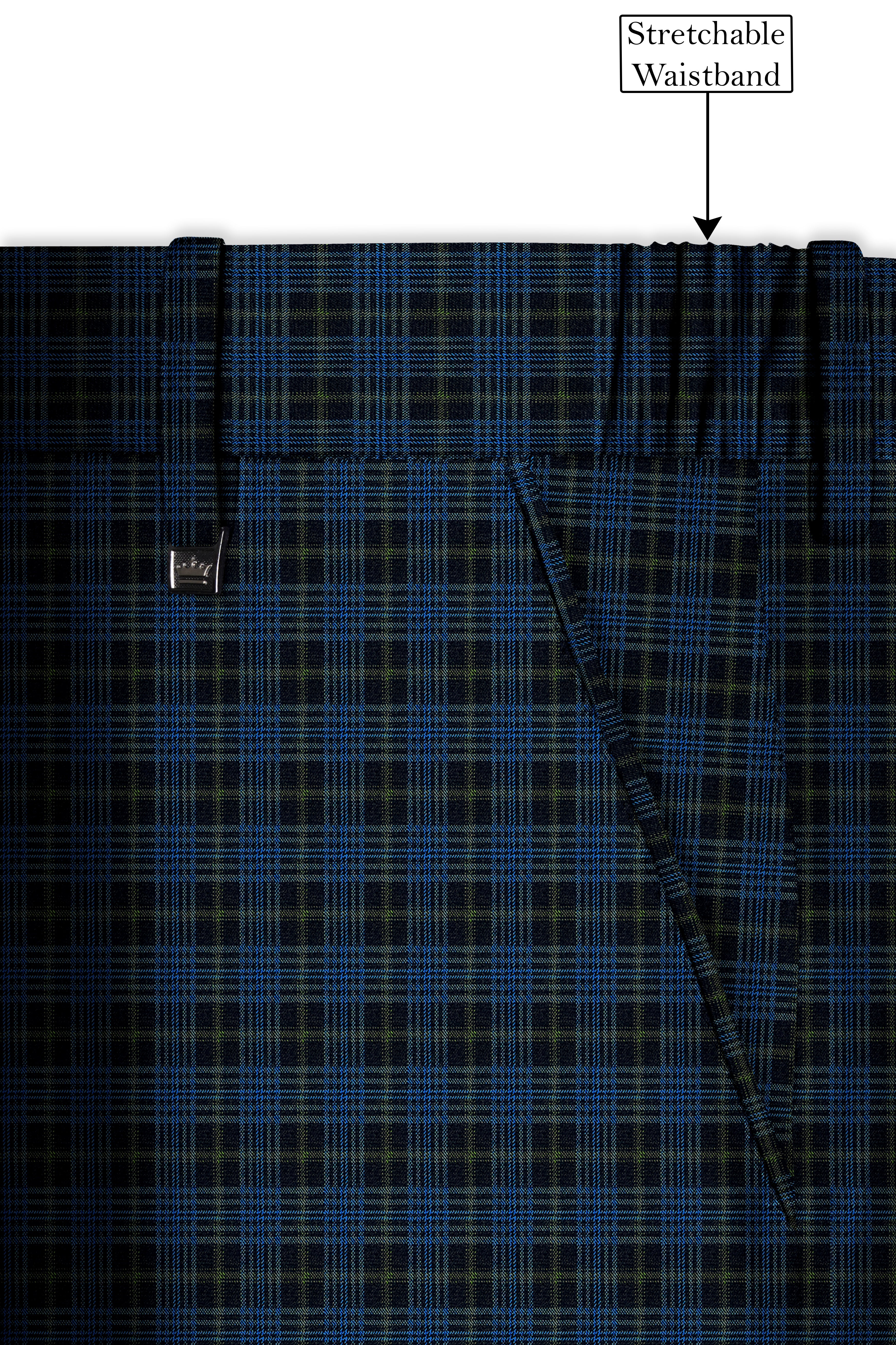Fiord Navy Blue with Black Russian Plaid Pant