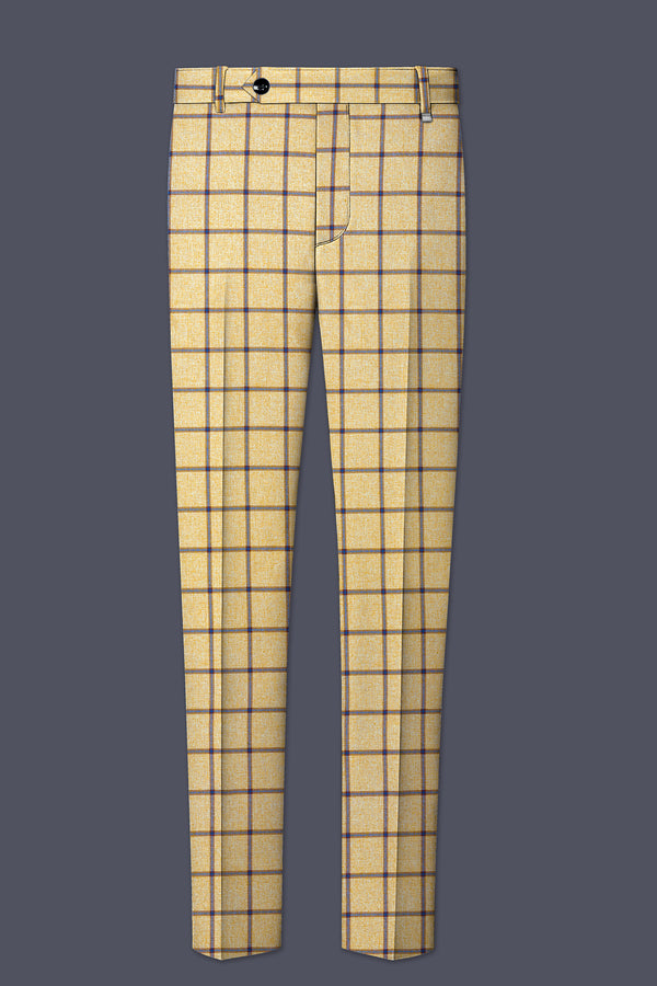 Mongoose Brown with Dianne Blue Windowpane Pant