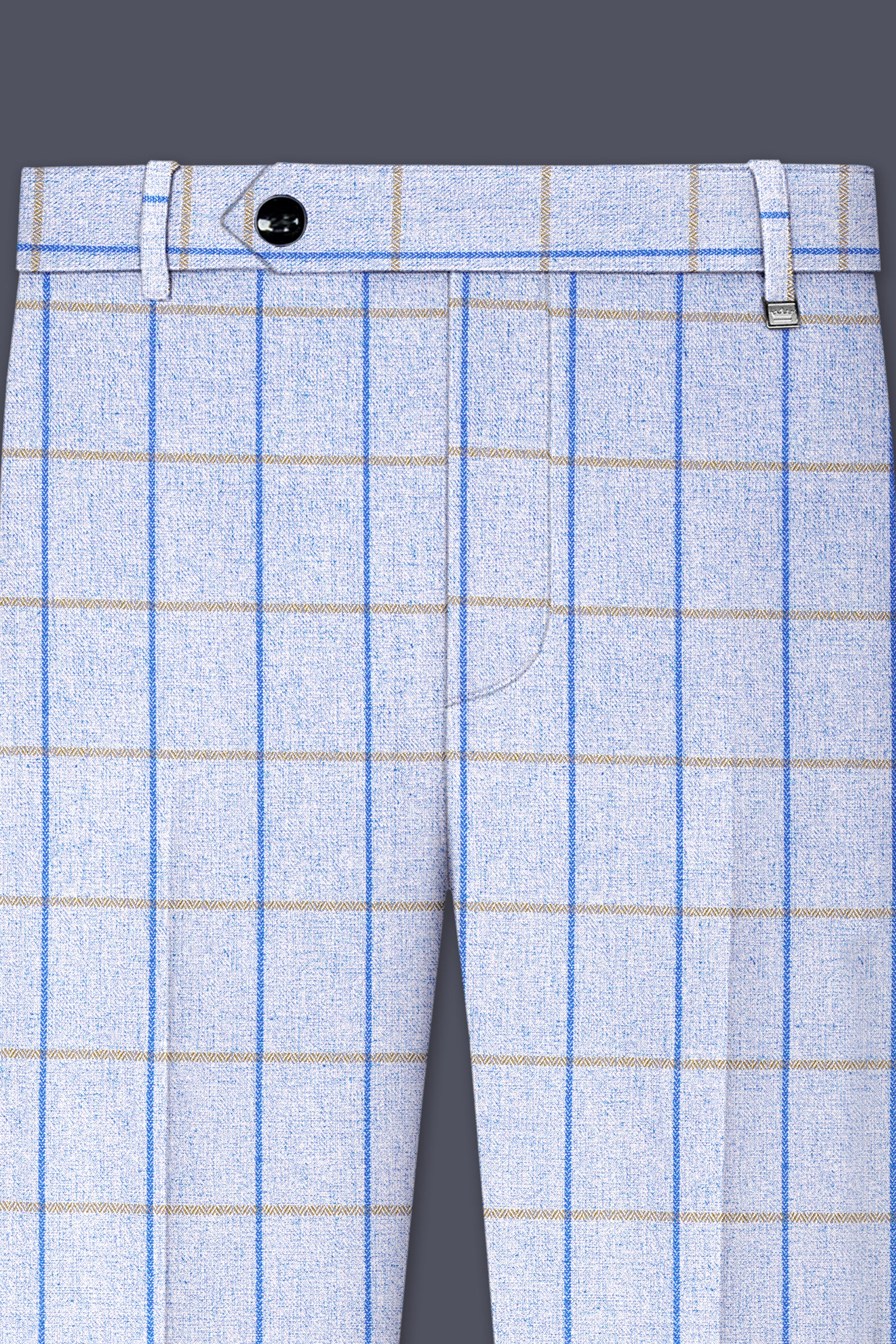 Mobster Blue Checkered Pant