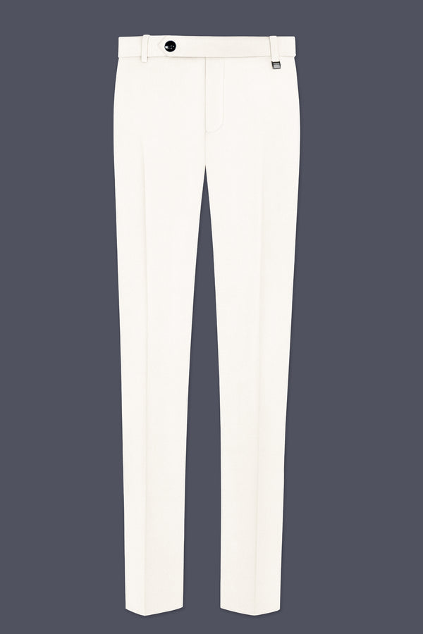 Albionis-Bright White Premium Velvet Pant