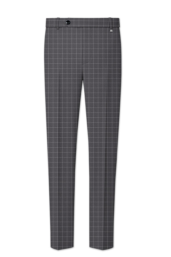Mortar Gray Checkered  Pant