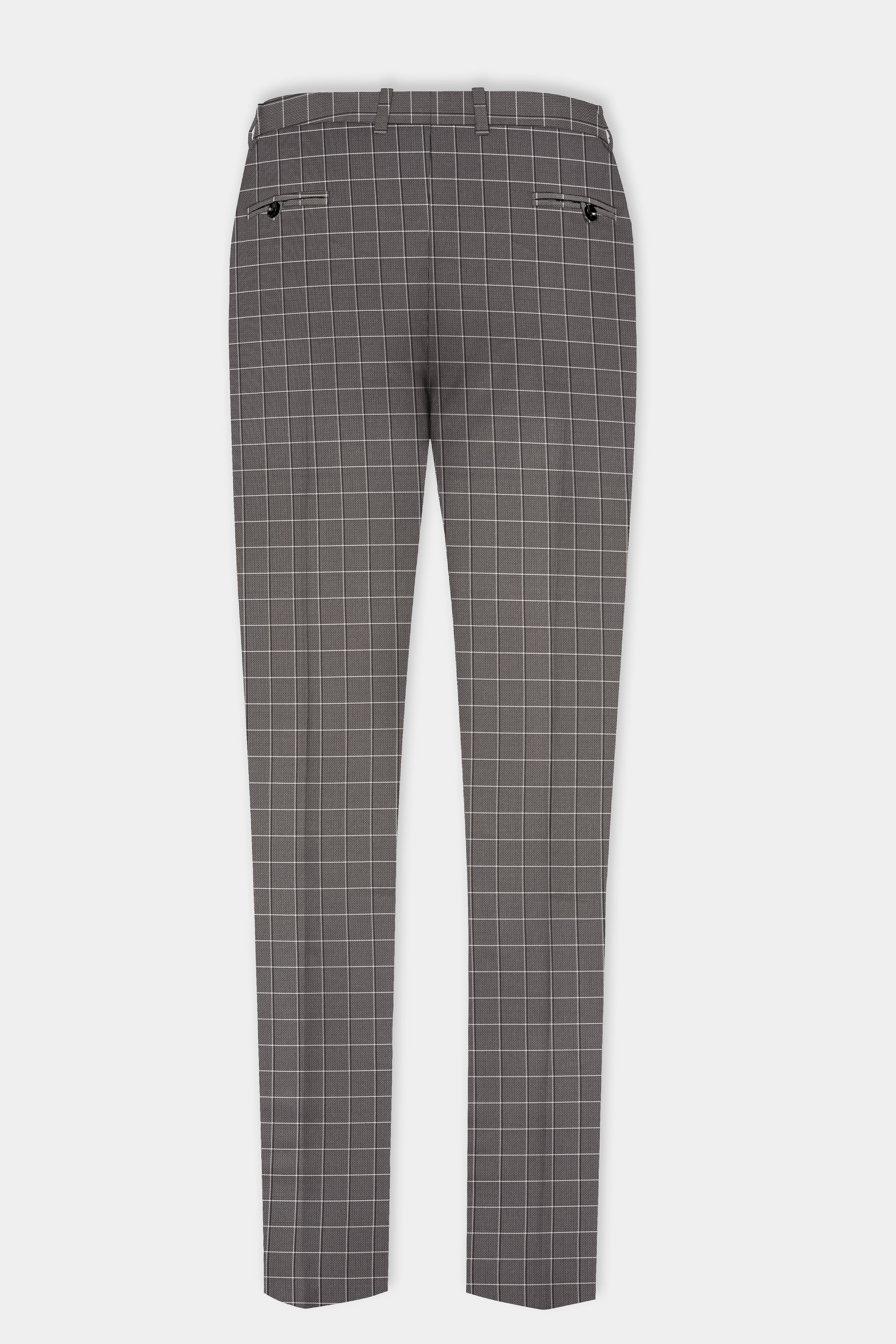 Mortar Gray Checkered  Pant