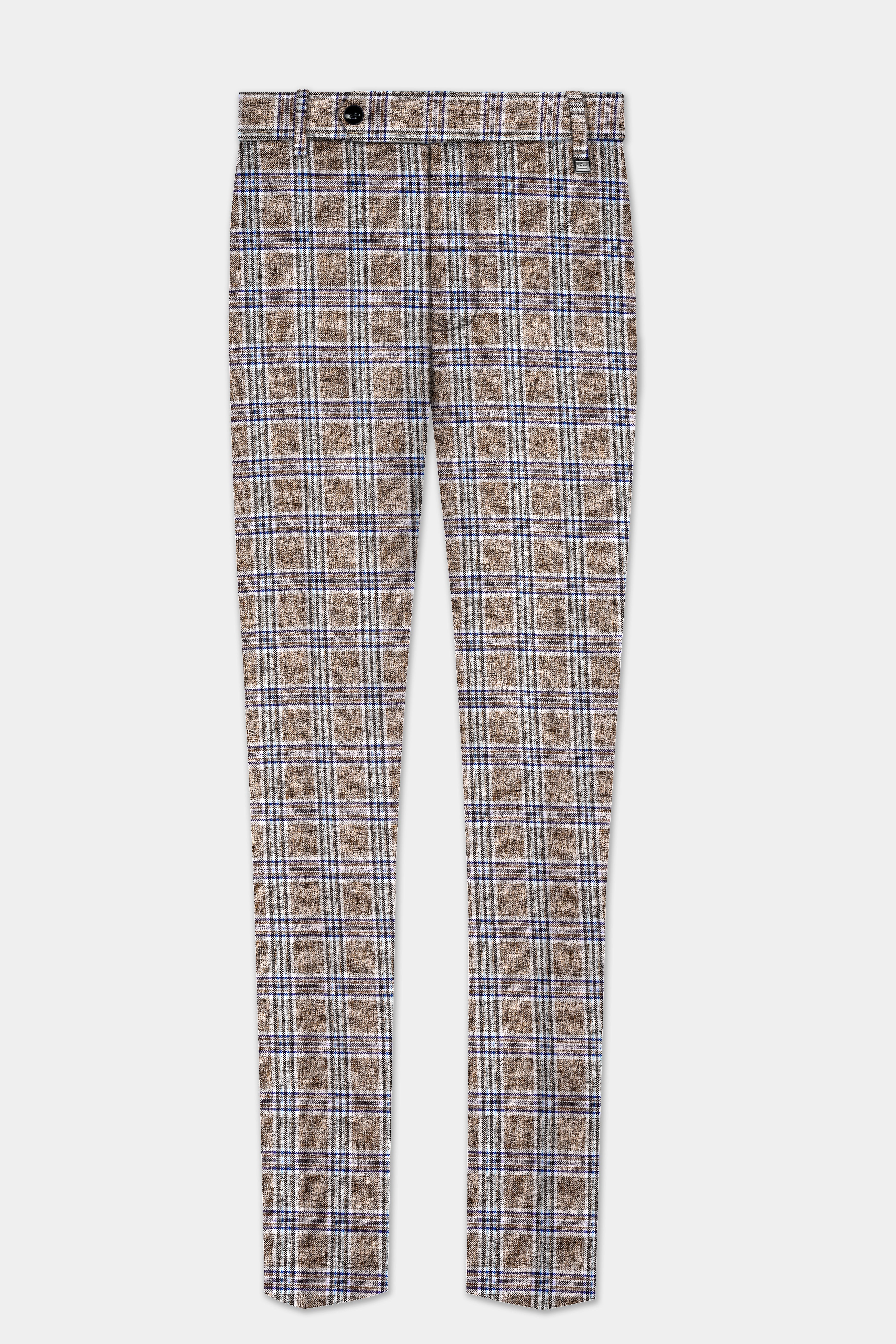 Shadow Brown with Rhino Blue Plaid Pant