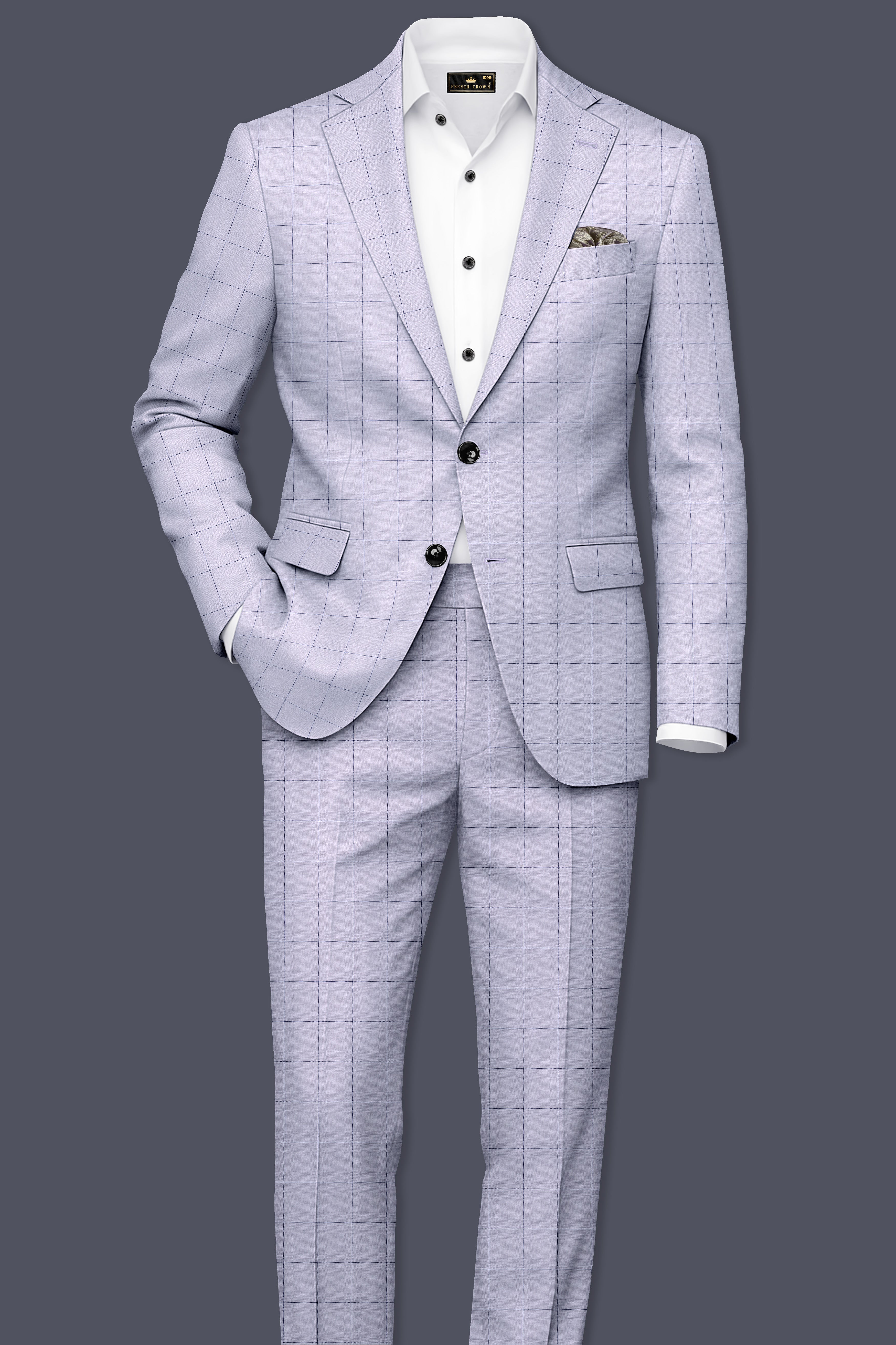 Regent Gray Windowpane Pant