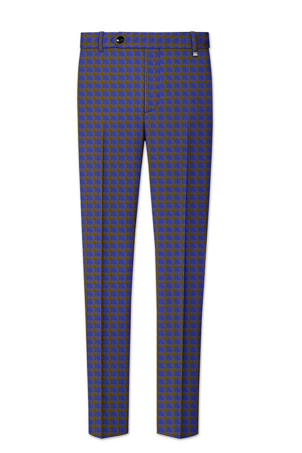 Twilight Blue with Alpine Brown Plaid Pants