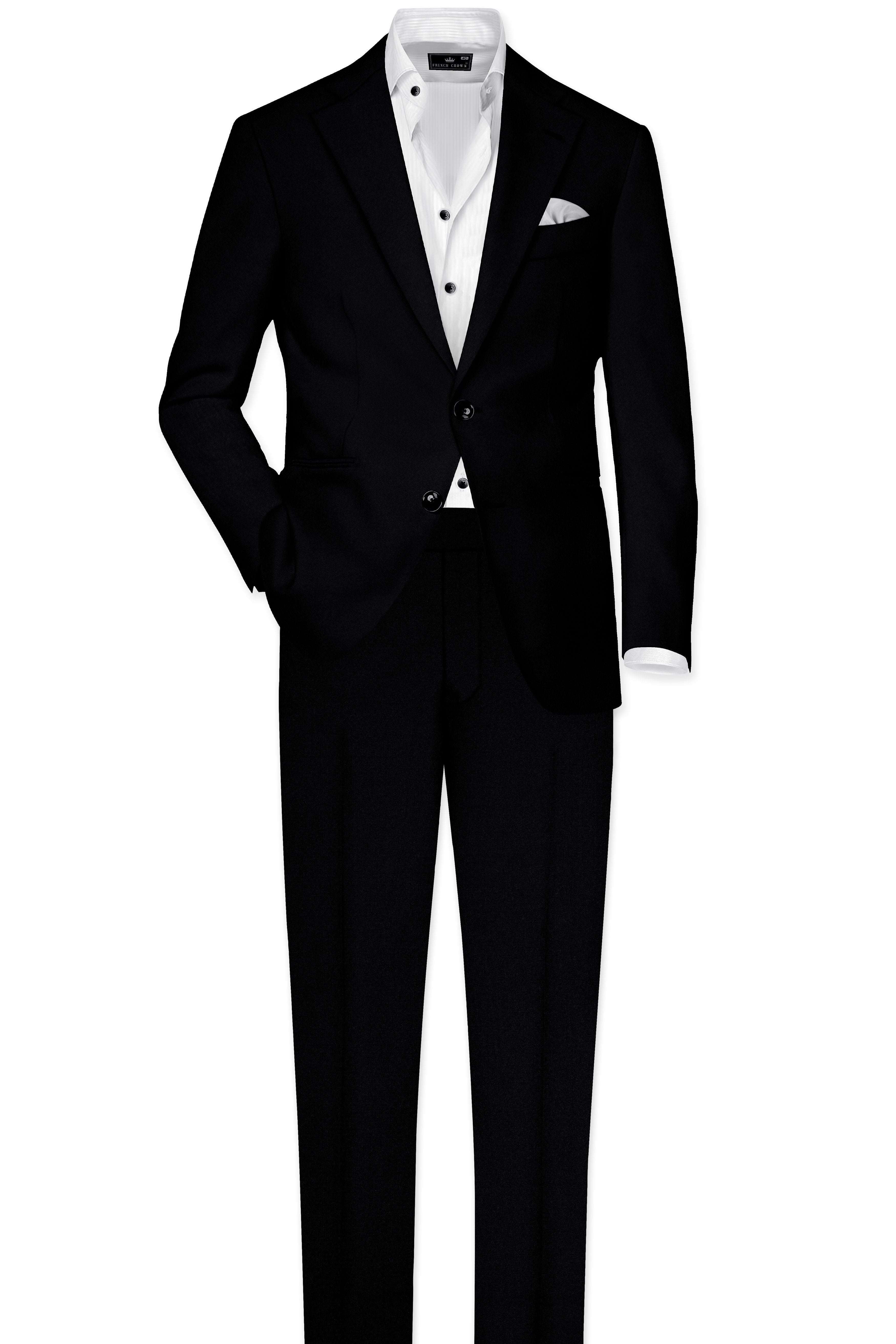 Noirex-Korean Black ( The Best Black We Have ) Stretchable Waistband traveler 4-Way Stretch Pant