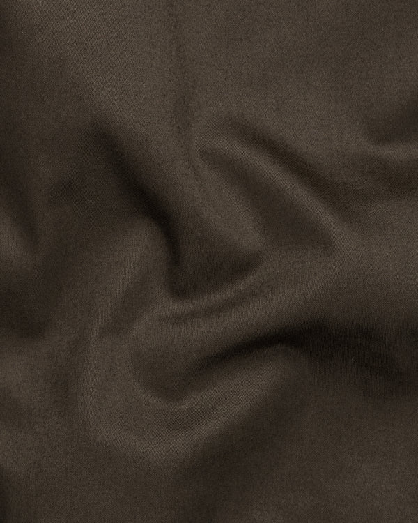 Walnut Brown Solid Stretchable Premium Cotton traveler Pant