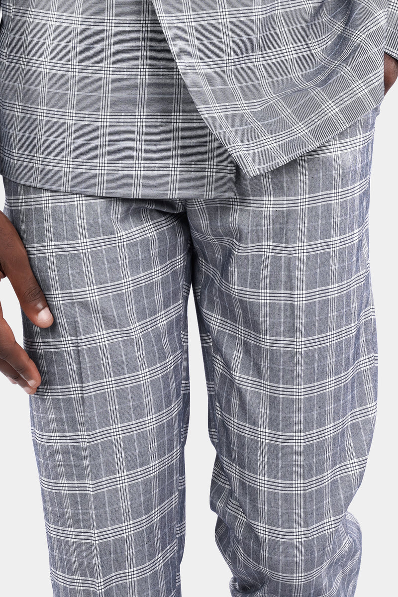 Monsoon Steel Gray Plaid Pant