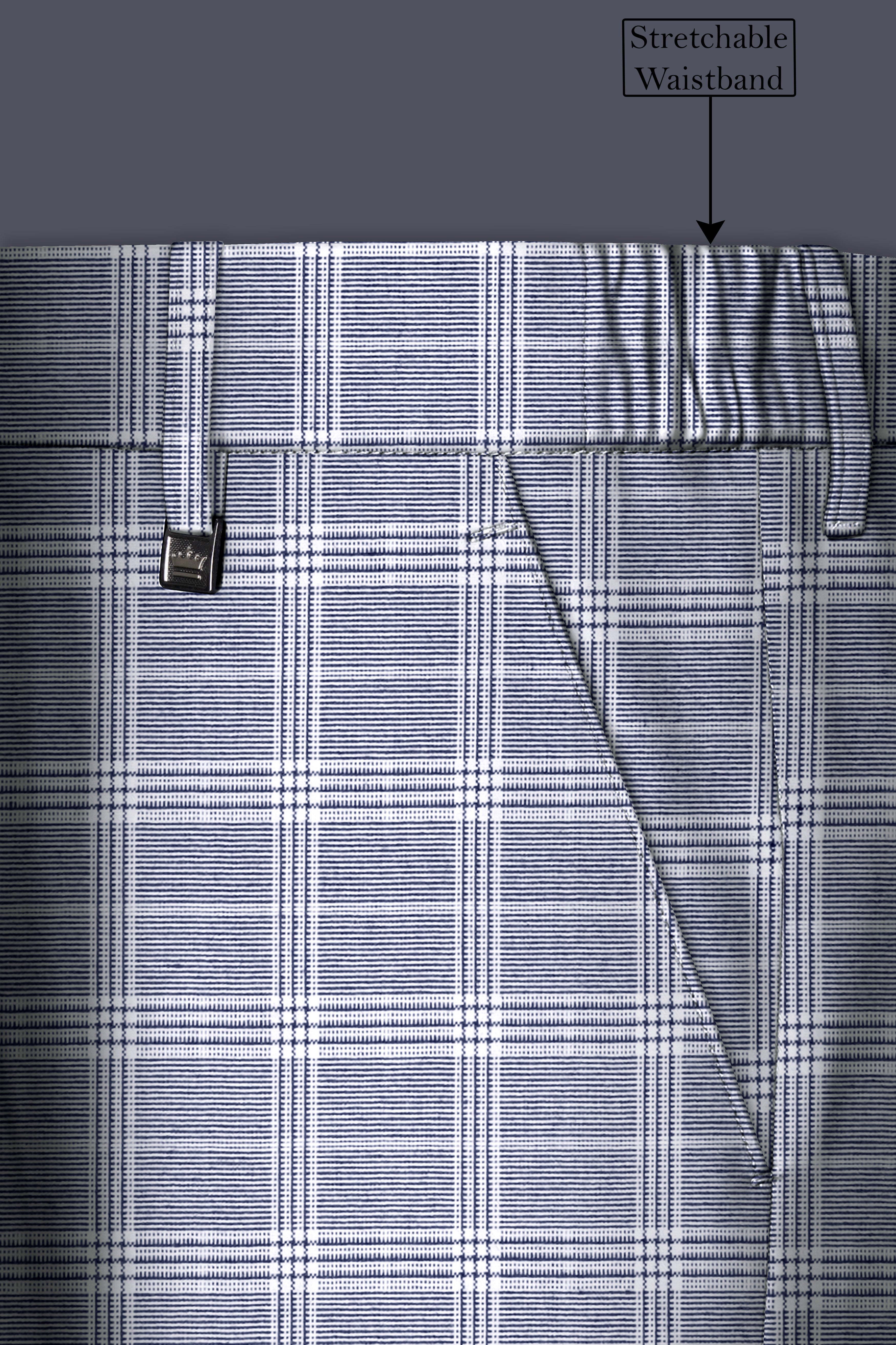 Monsoon Steel Gray Plaid Pant