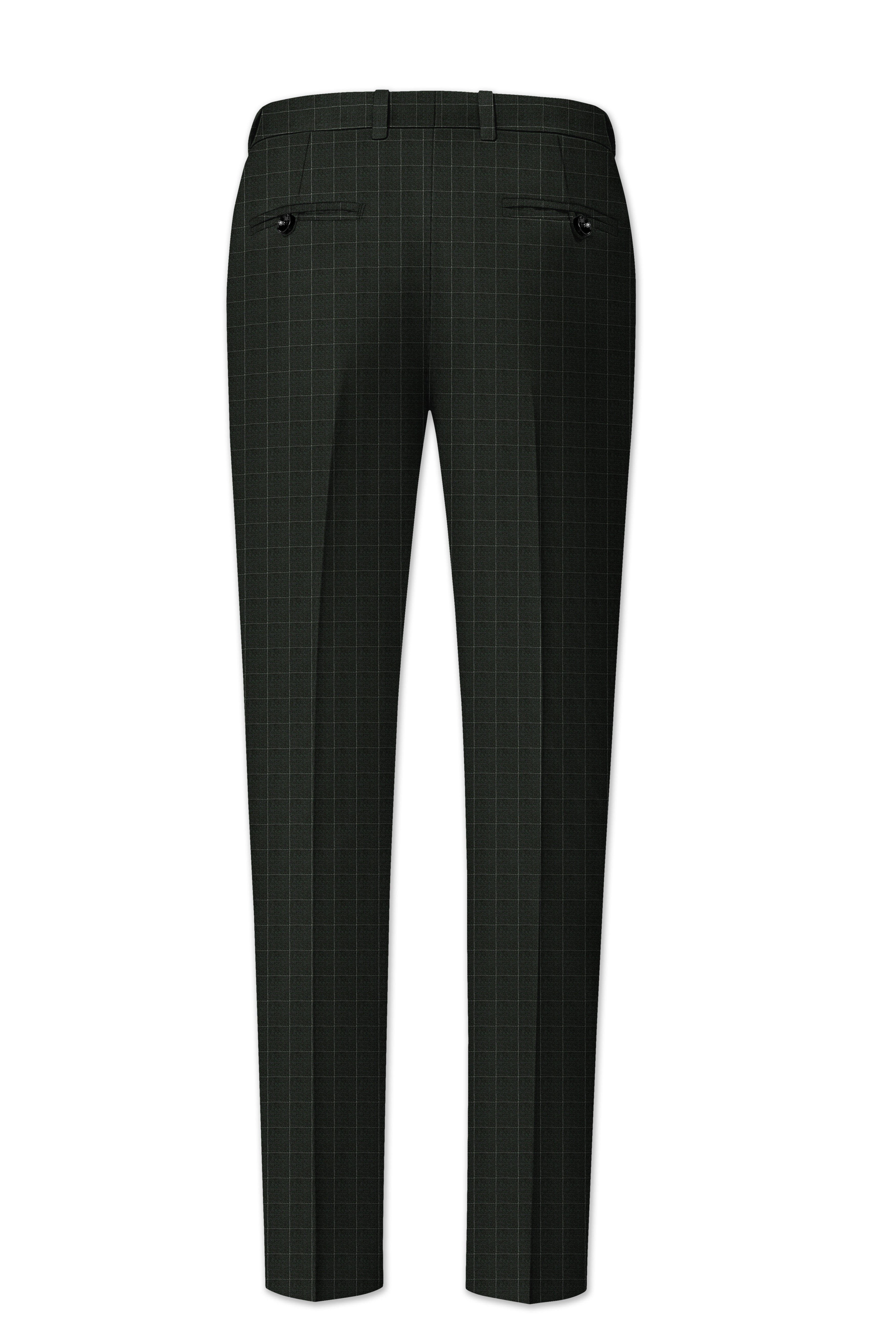 Dune Dark Green Subtle Checkered Pant