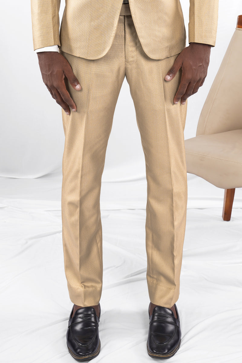 Thistle Brown Dobby Textured Pant