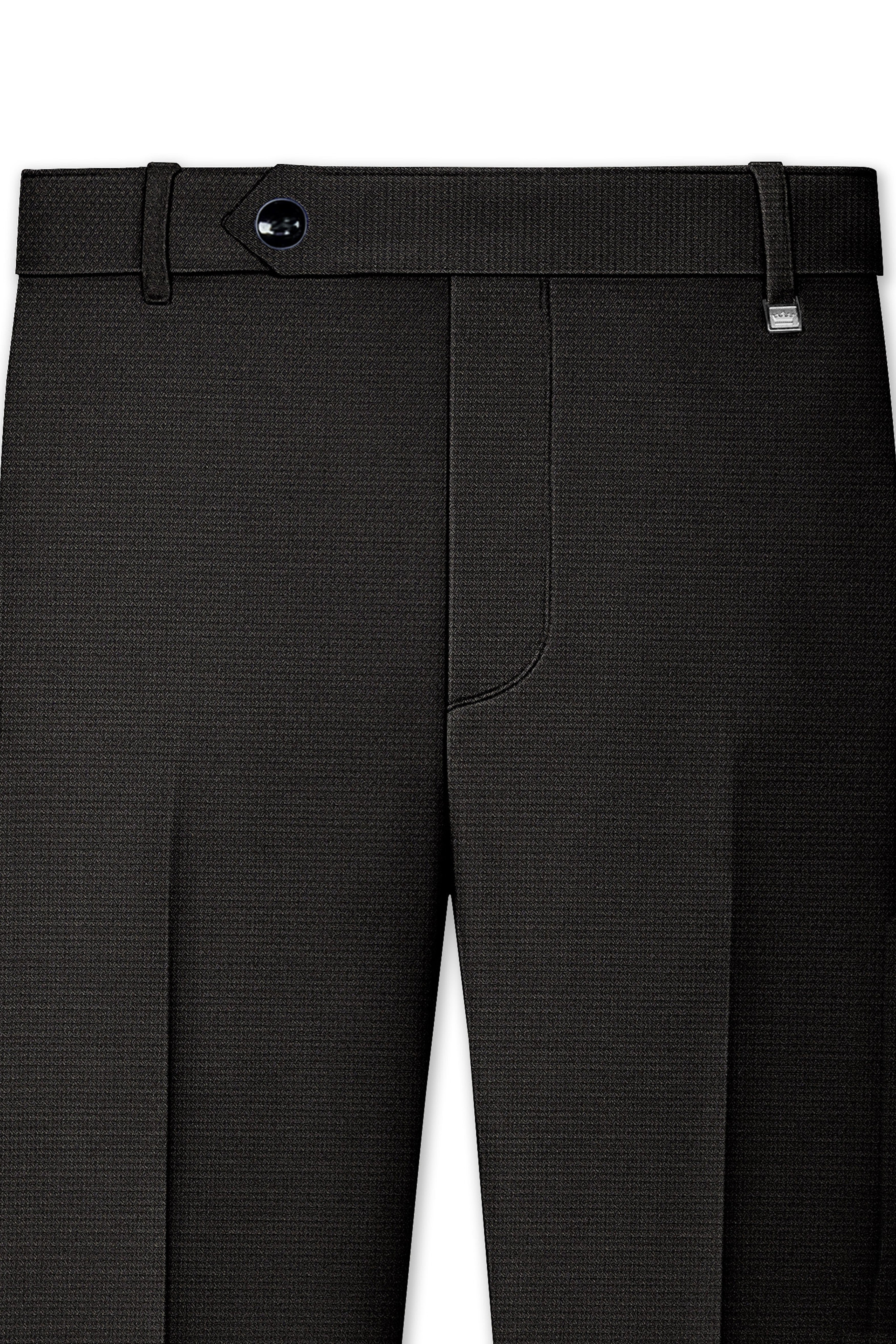 Merline Dark Brown Dobby Textured Pant