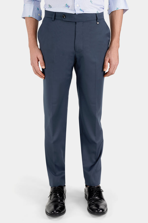 Dark Slate Blue Wool Rich Pant T2733-28, T2733-30, T2733-32, T2733-34, T2733-36, T2733-38, T2733-40, T2733-42, T2733-44