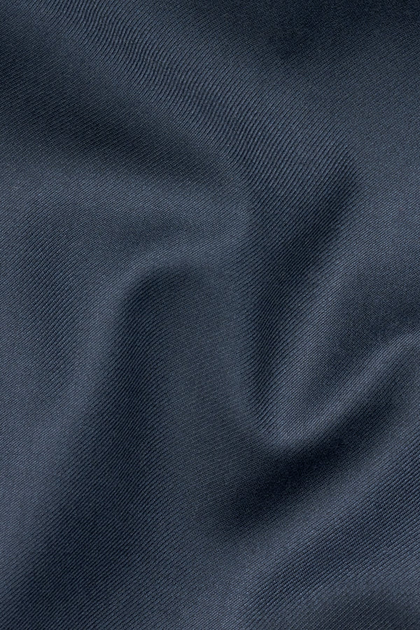 Dark Slate Blue Wool Rich Pant