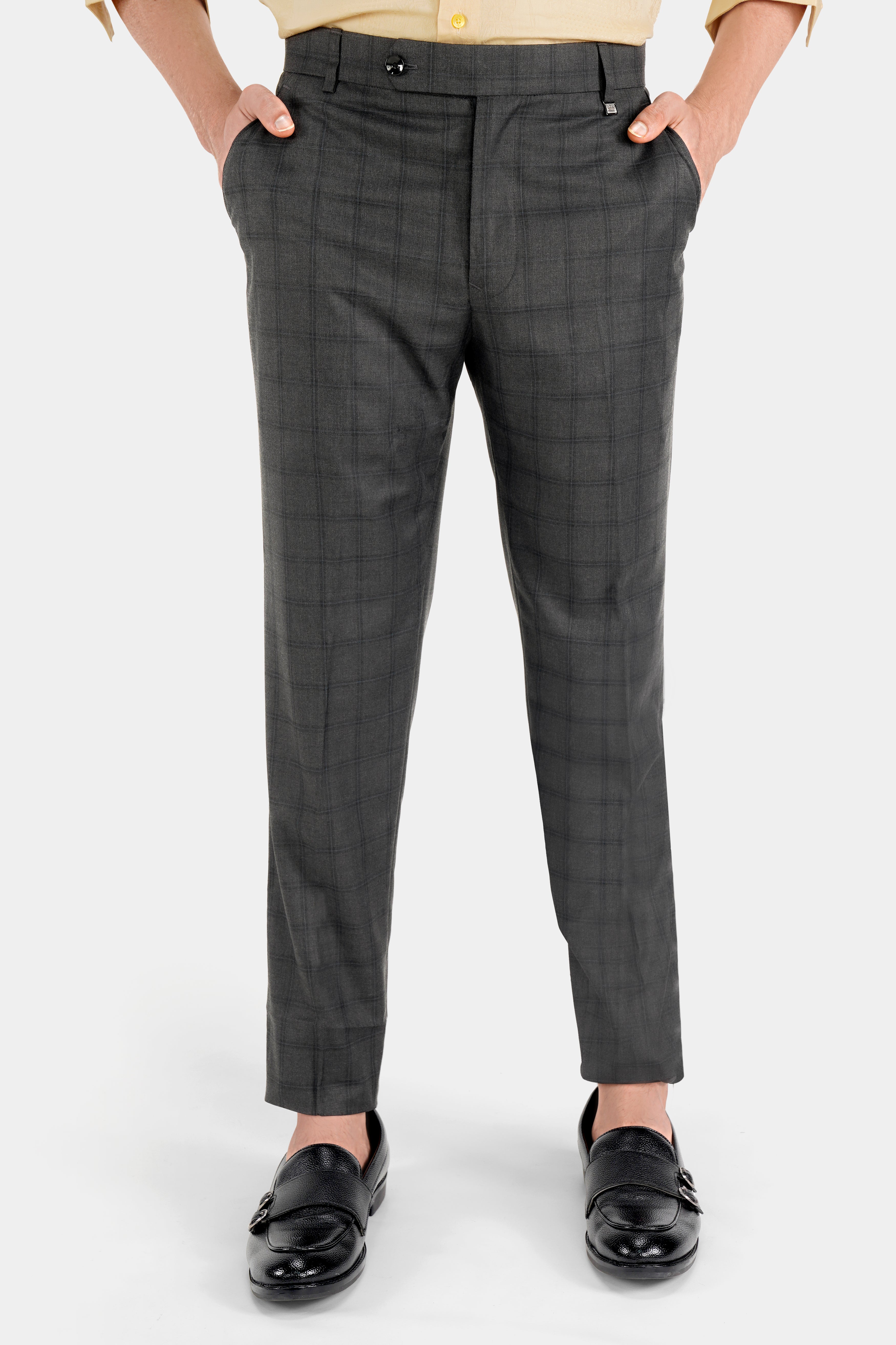 Chicago Gray Checkered Wool Rich Pant T2741-28, T2741-30, T2741-32, T2741-34, T2741-36, T2741-38, T2741-40, T2741-42, T2741-44