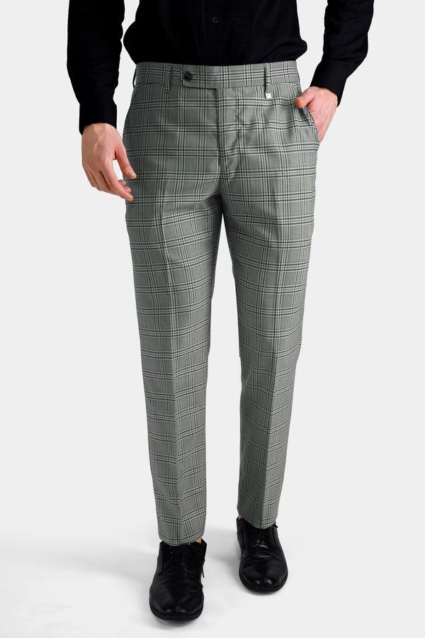 Flint Gray Plaid Wool Rich Pant T2754-28, T2754-30, T2754-32, T2754-34, T2754-36, T2754-38, T2754-40, T2754-42, T2754-44