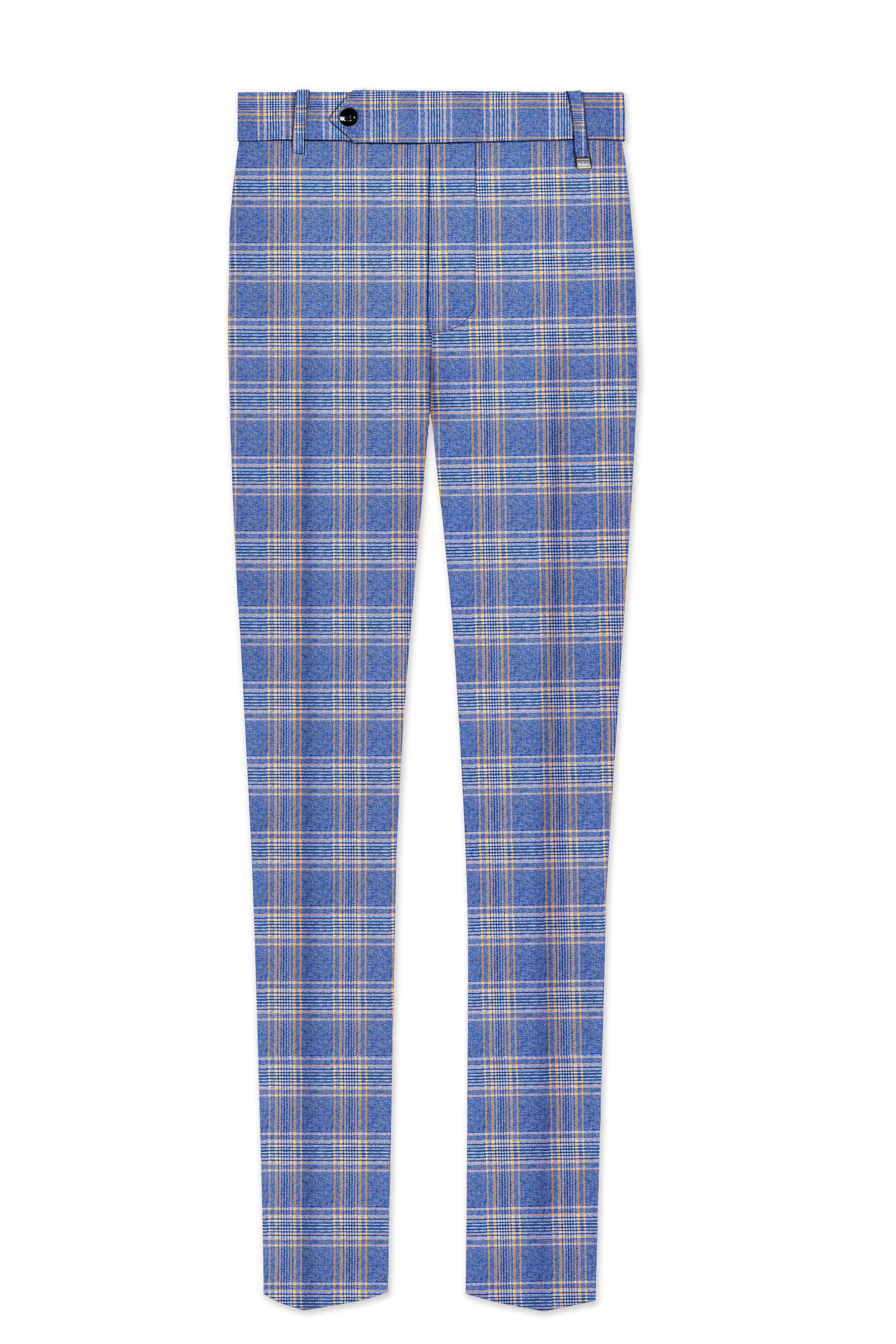 Waikawa Blue Plaid Wool Rich Pant