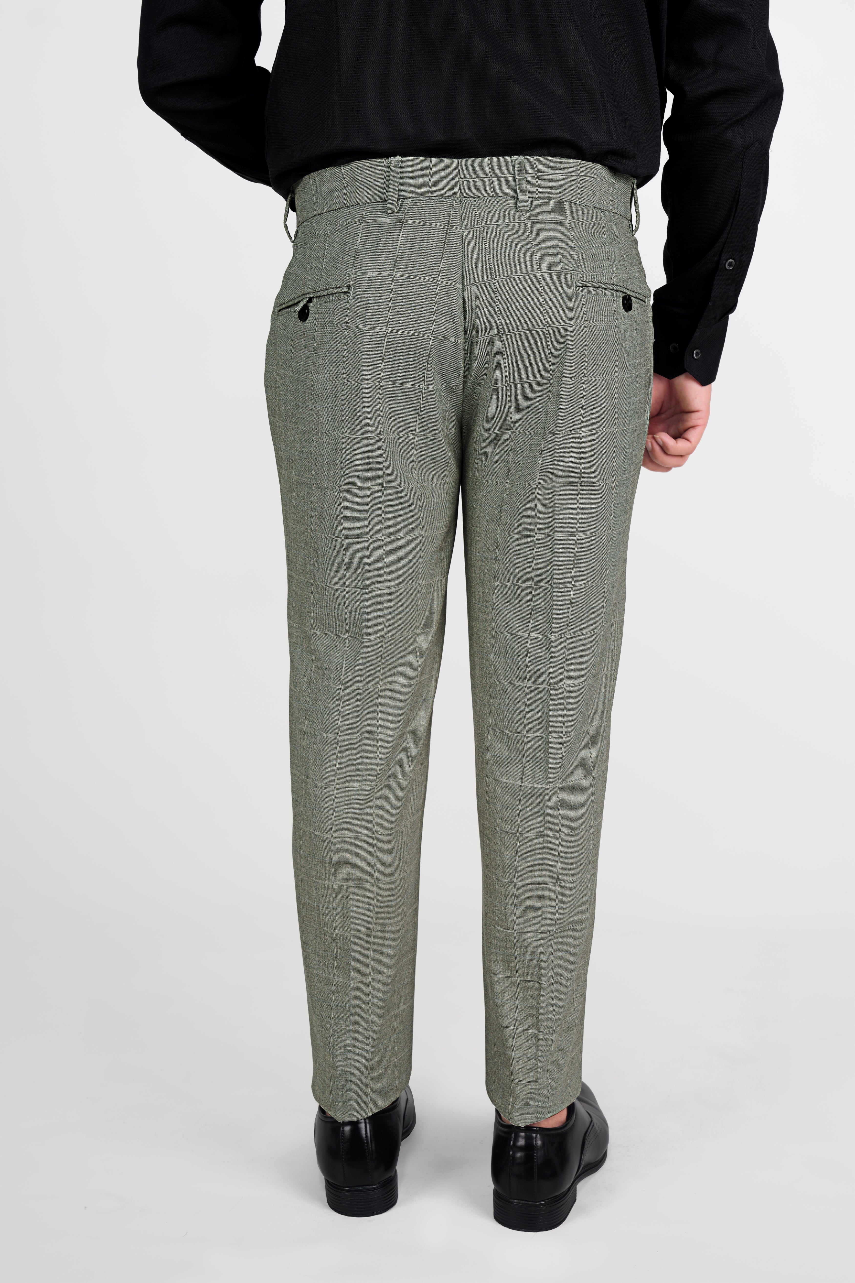 Davys Gray with Horizontal Stitches Wool Rich Pant T2813-28, T2813-30, T2813-32, T2813-34, T2813-36, T2813-38, T2813-40, T2813-42, T2813-44