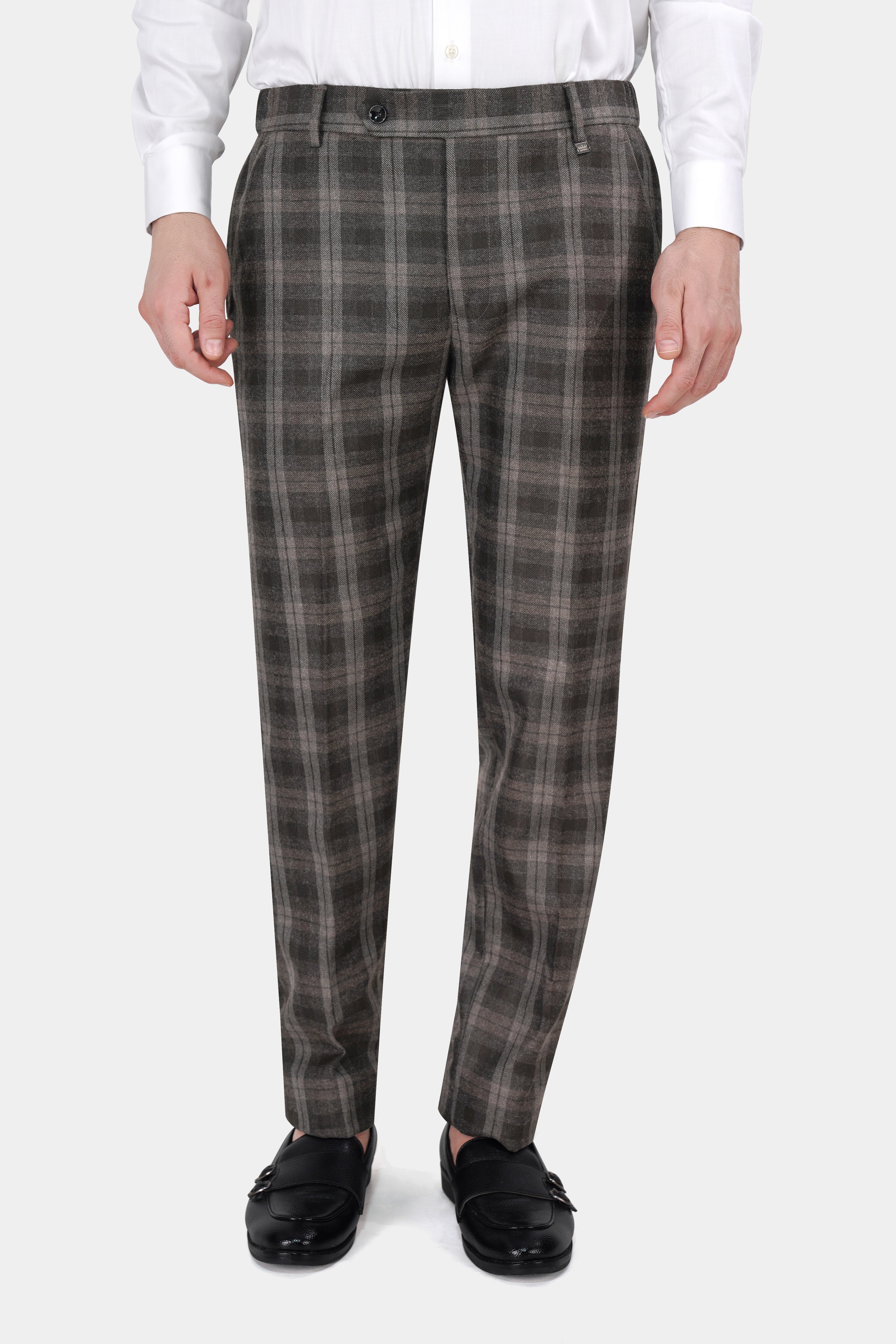 Dorado Brown Plaid Tweed Pant T2842-28, T2842-30, T2842-32, T2842-34, T2842-36, T2842-38, T2842-40, T2842-42, T2842-44