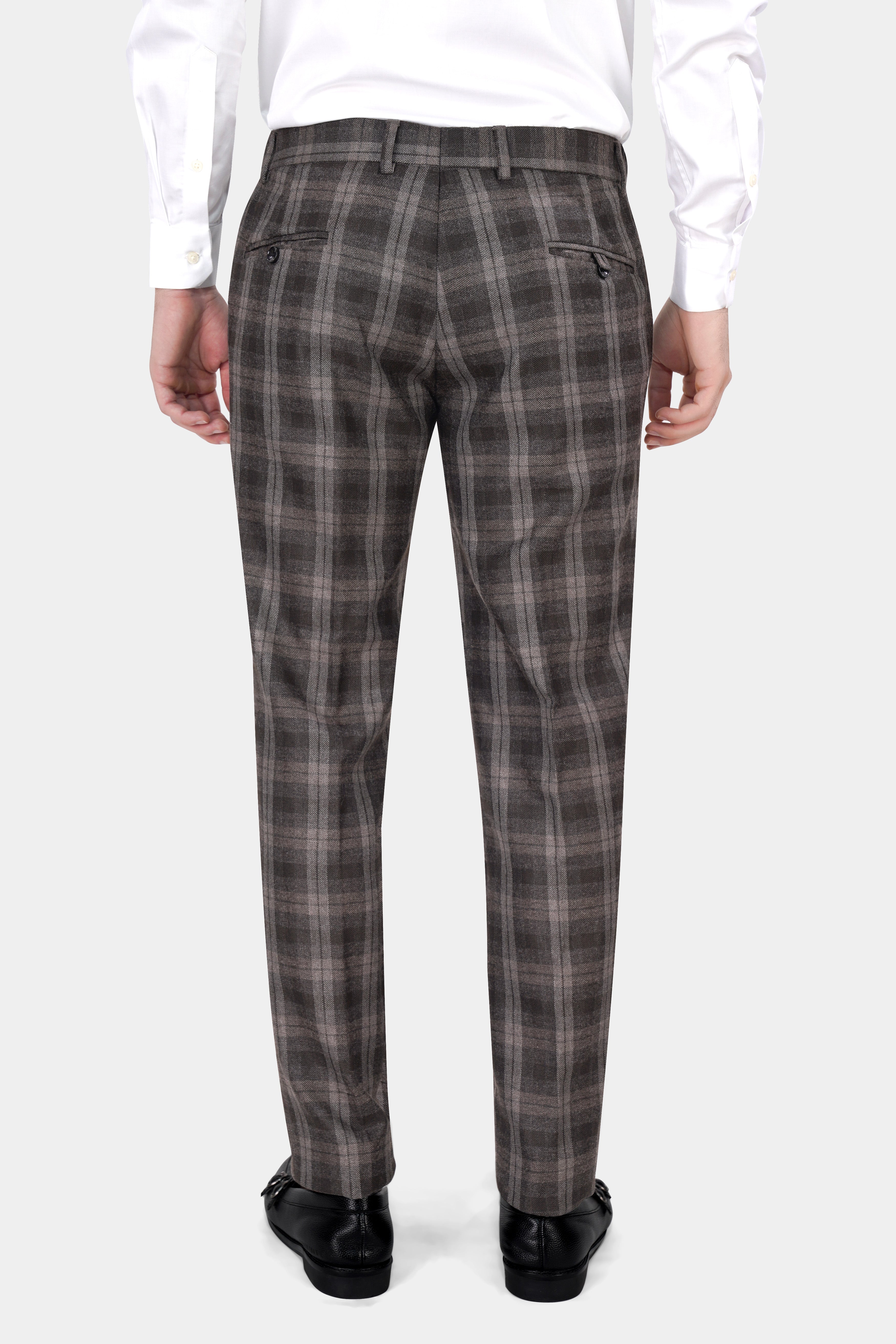 Dorado Brown Plaid Tweed Pant T2842-28, T2842-30, T2842-32, T2842-34, T2842-36, T2842-38, T2842-40, T2842-42, T2842-44