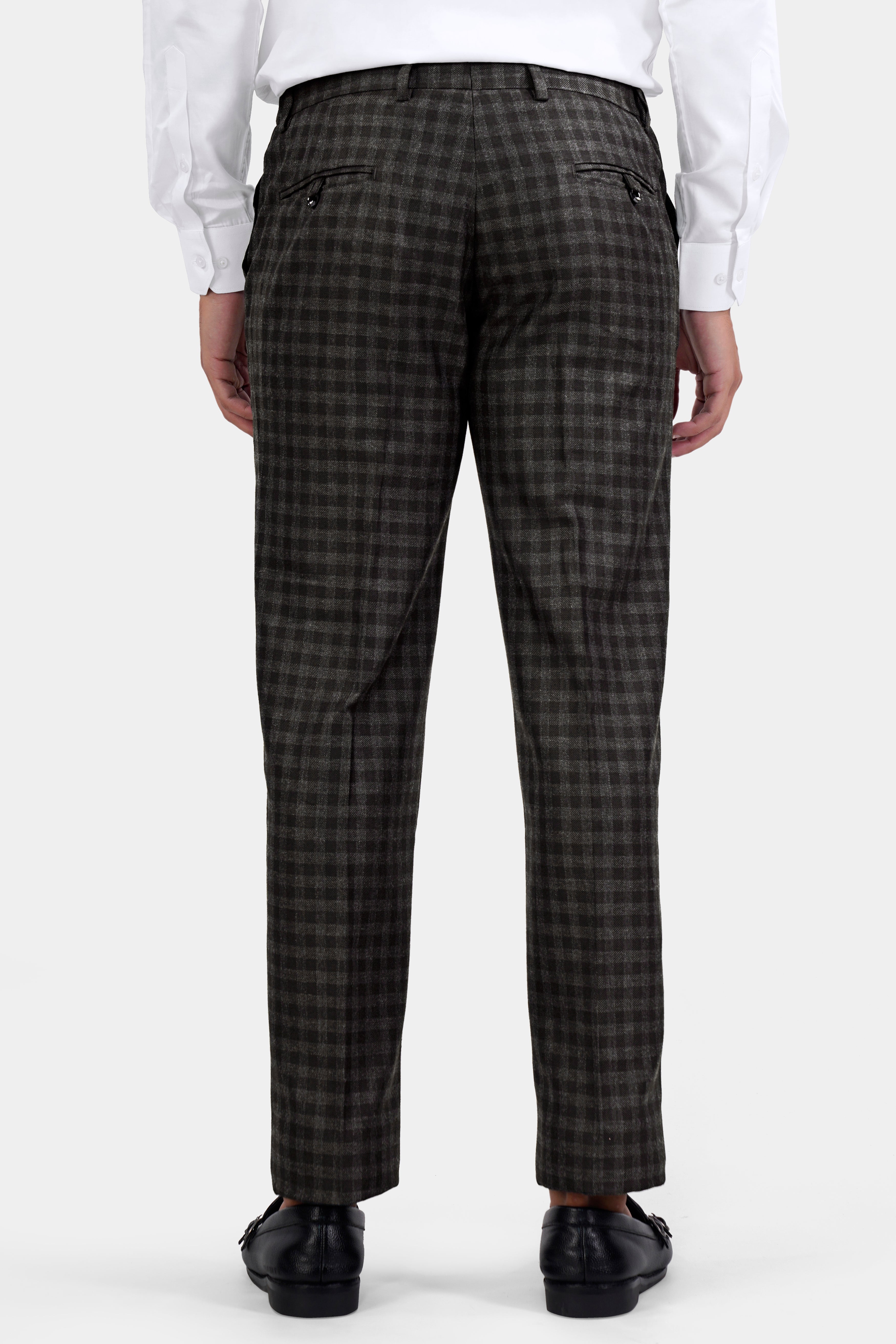 Jade Black and Storm Brown Checkered Wool Rich Pant T2898-SW-28, T2898-SW-30, T2898-SW-32, T2898-SW-34, T2898-SW-36, T2898-SW-38, T2898-SW-40, T2898-SW-42, T2898-SW-44