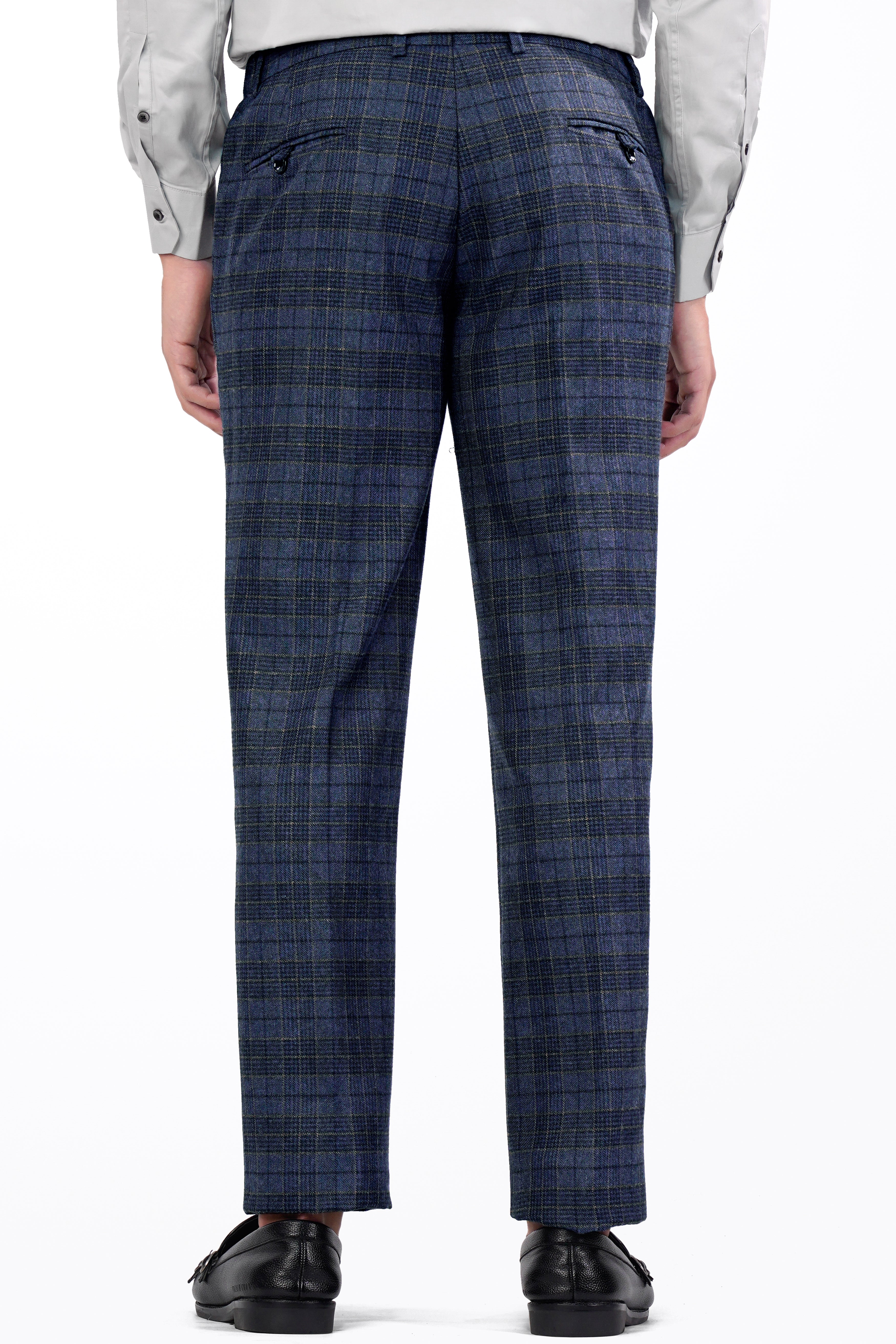 Bayoux Blue and Ironside Gray Plaid Tweed Pant T2908-SW-28, T2908-SW-30, T2908-SW-32, T2908-SW-34, T2908-SW-36, T2908-SW-38, T2908-SW-40, T2908-SW-42, T2908-SW-44