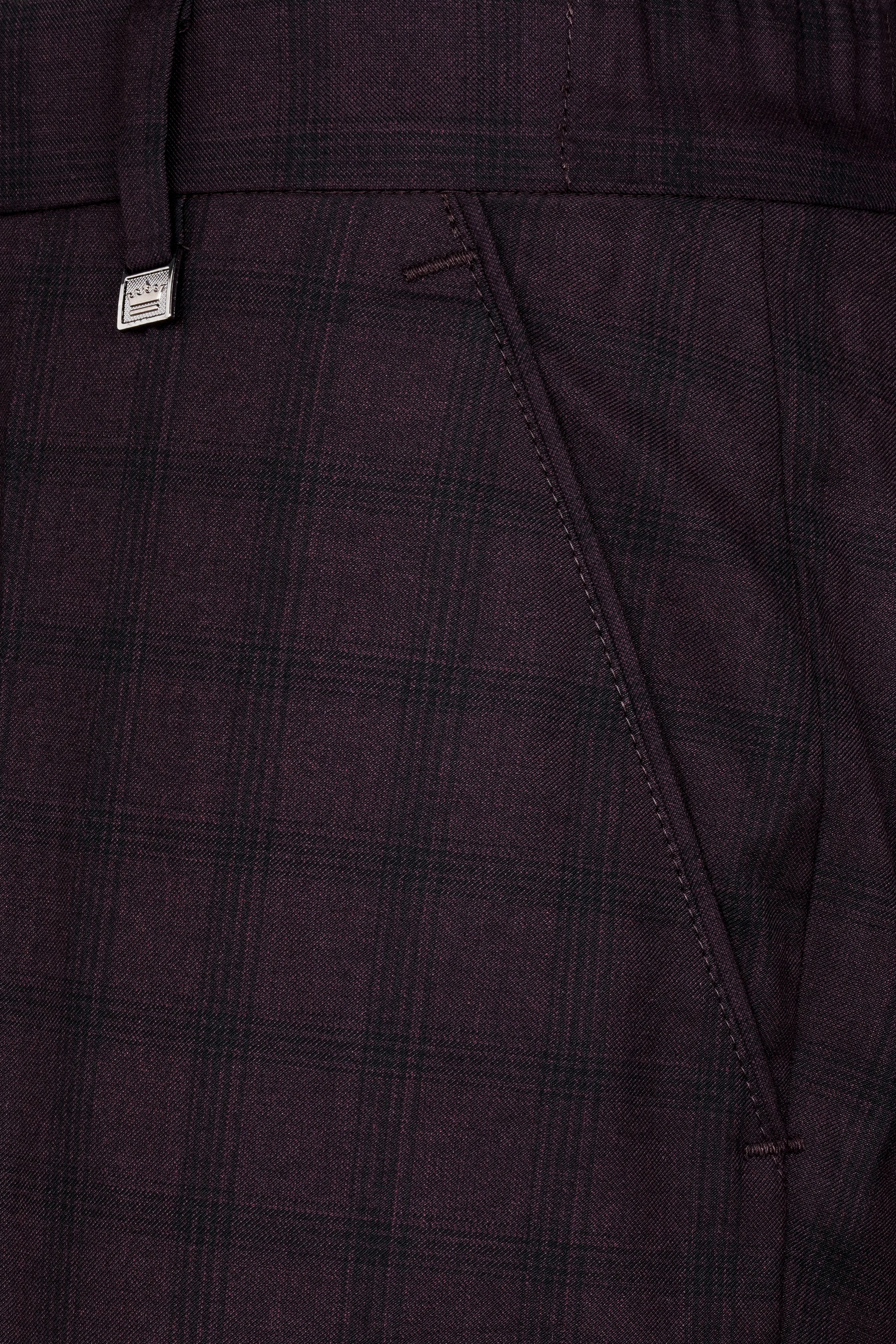 Cinder Purple Checkered Wool Rich Pant T2916-SW-28, T2916-SW-30, T2916-SW-32, T2916-SW-34, T2916-SW-36, T2916-SW-38, T2916-SW-40, T2916-SW-42, T2916-SW-44