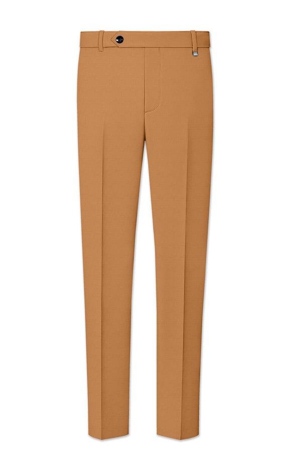 Twine Brown Dobby Textured Premium Giza Cotton Pant