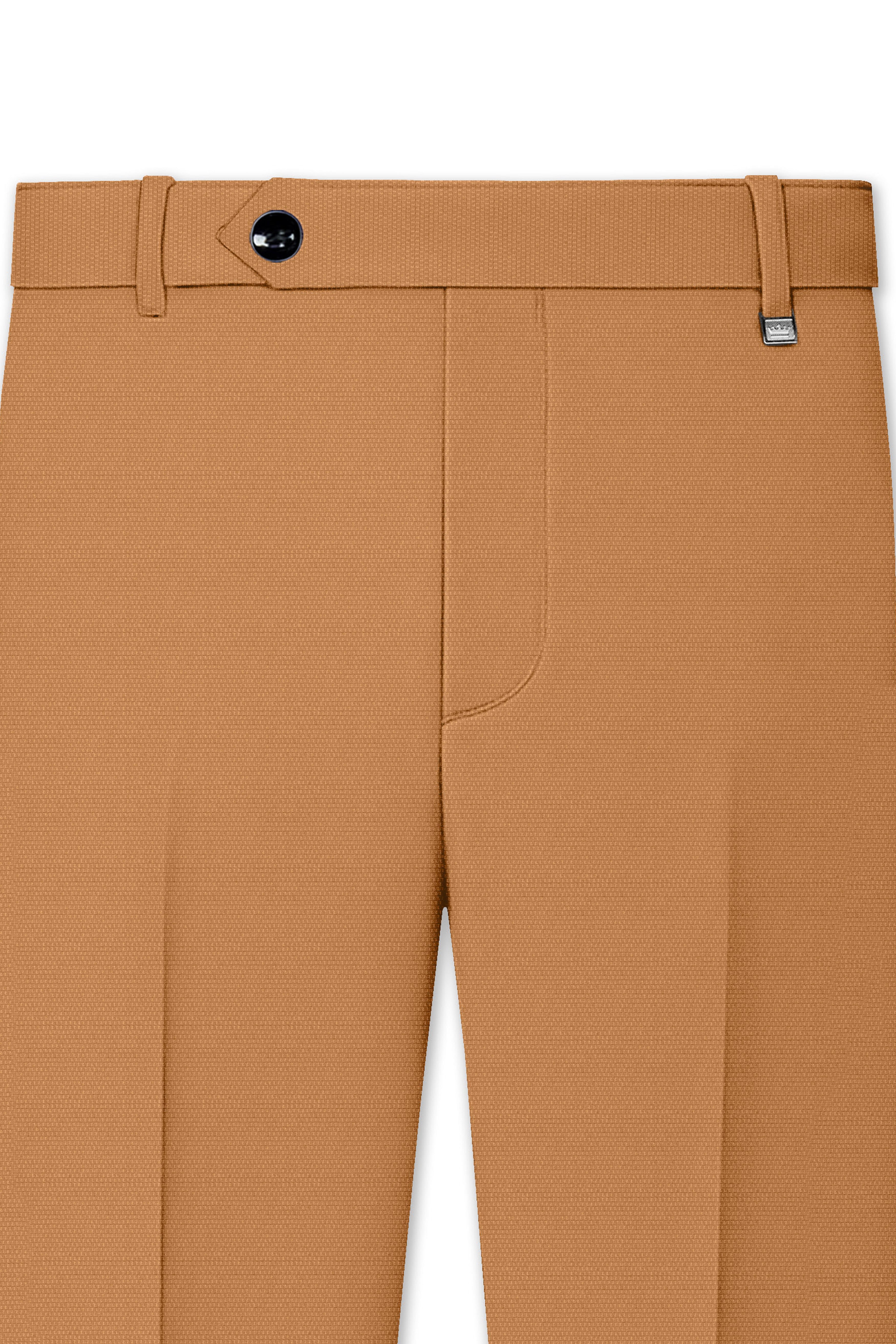 Twine Brown Dobby Textured Premium Giza Cotton Pant