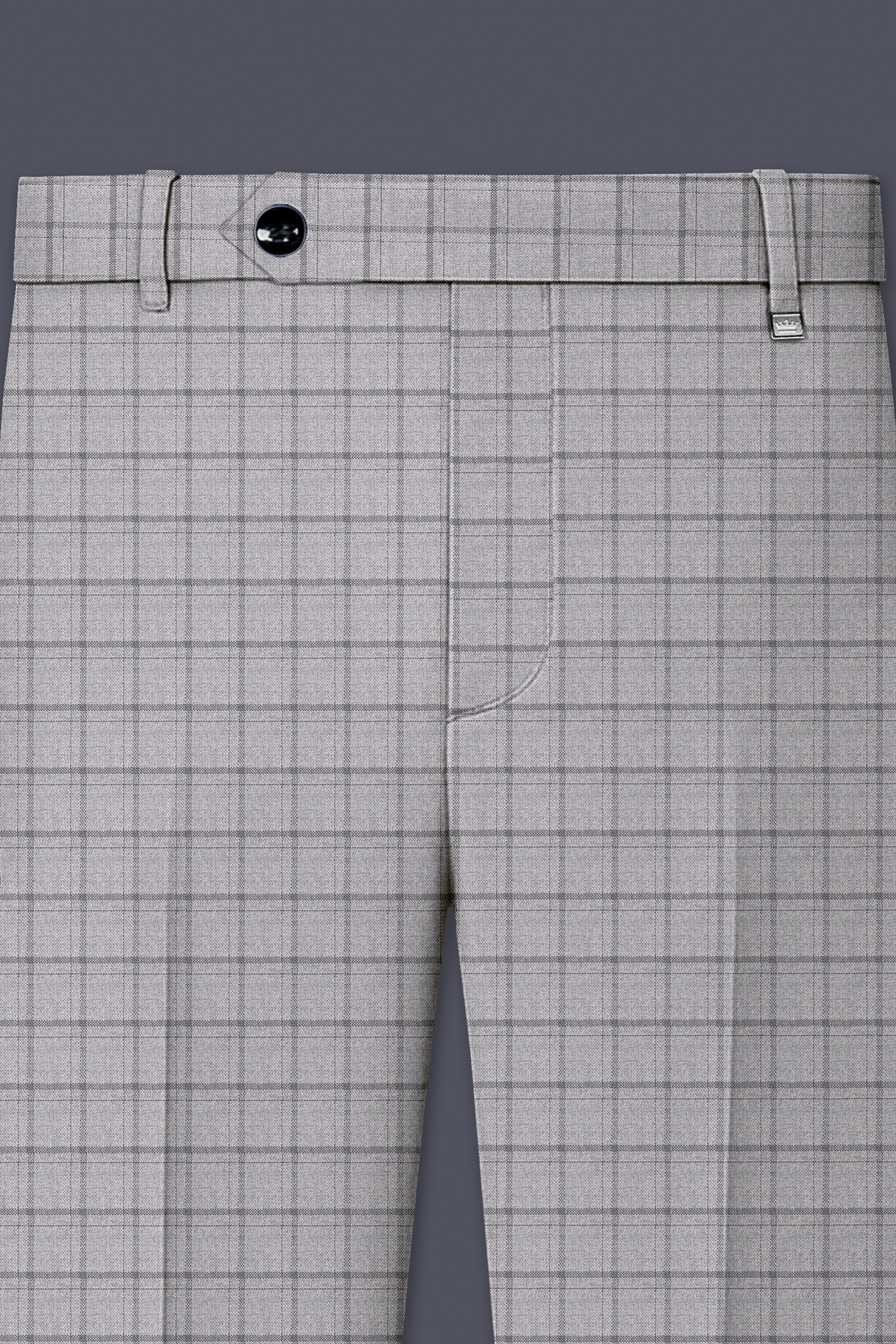 Boulder Gray Checkered Wool Rich Pant