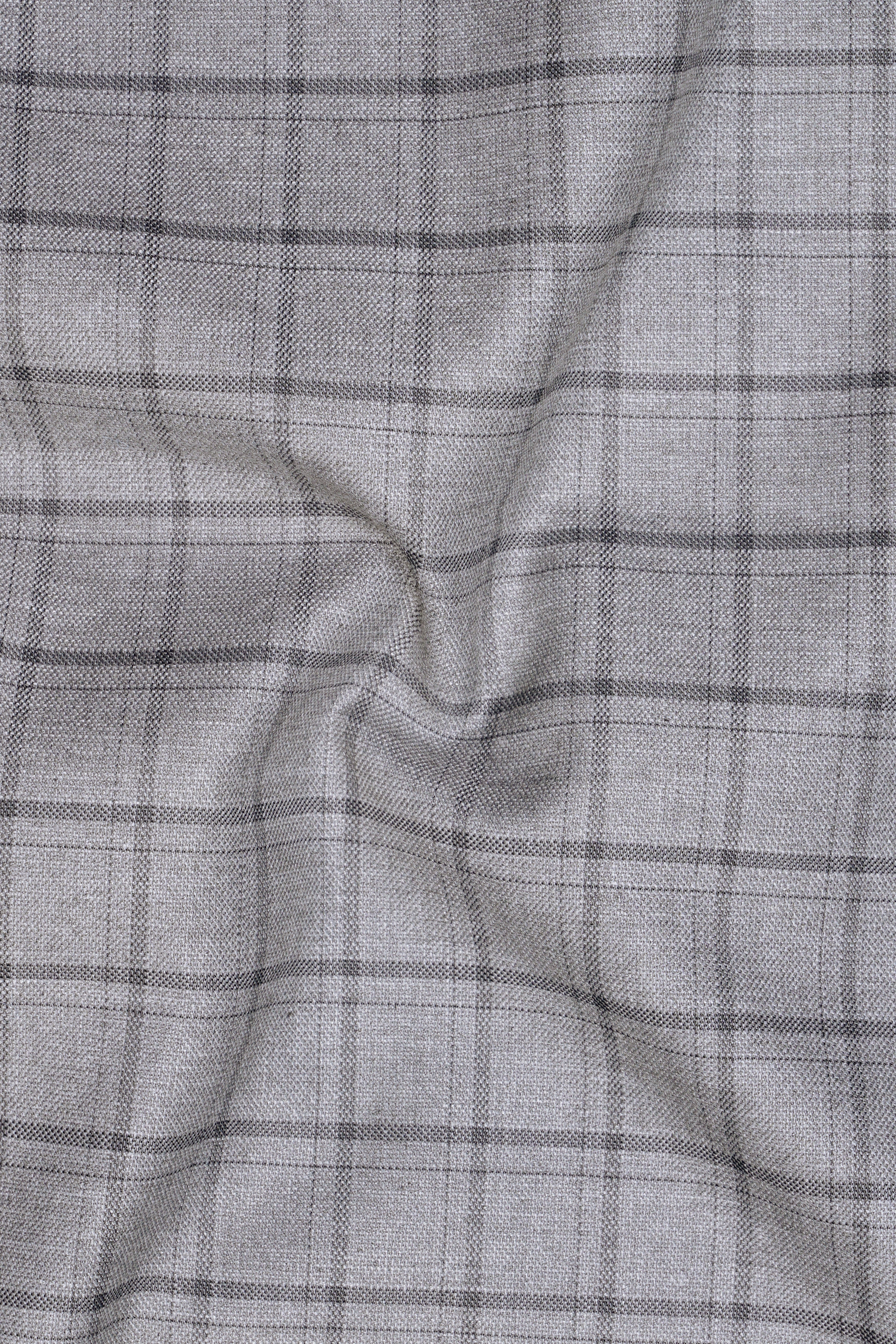 Boulder Gray Checkered Wool Rich Pant