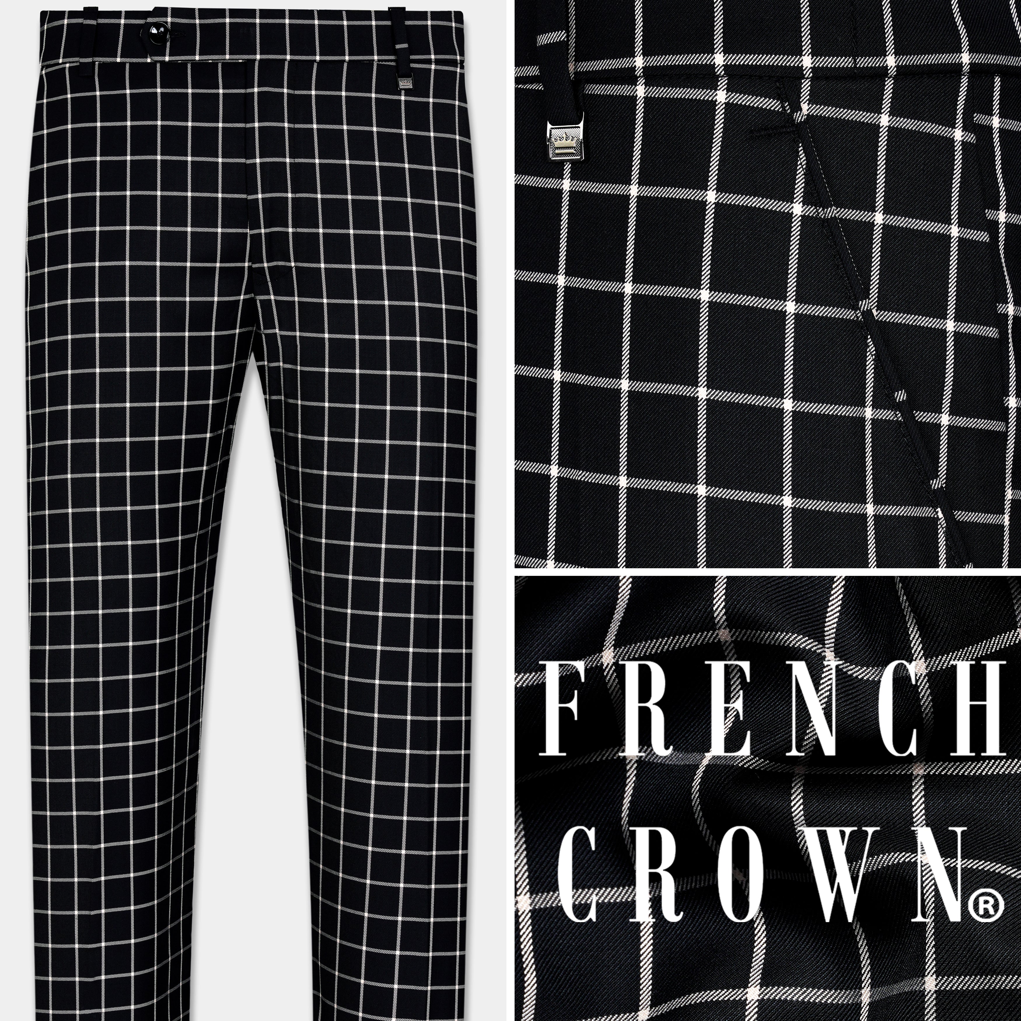 ROMANTIC CROWN★ 即発送★PLAID CHECK PANTS CHARCOAL M size ROMANTIC CROWN☆ 即発送☆PLAID CHECK PANTS CHARCOAL M size